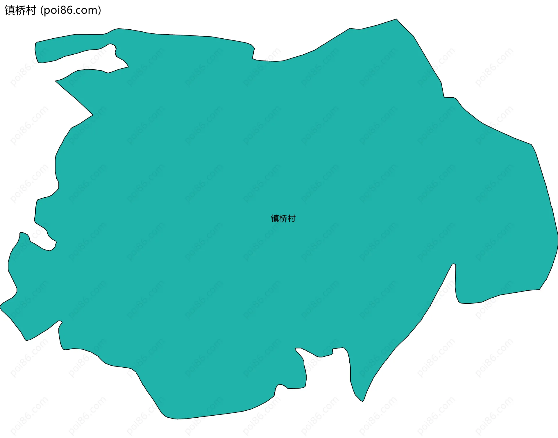 镇桥村边界地图