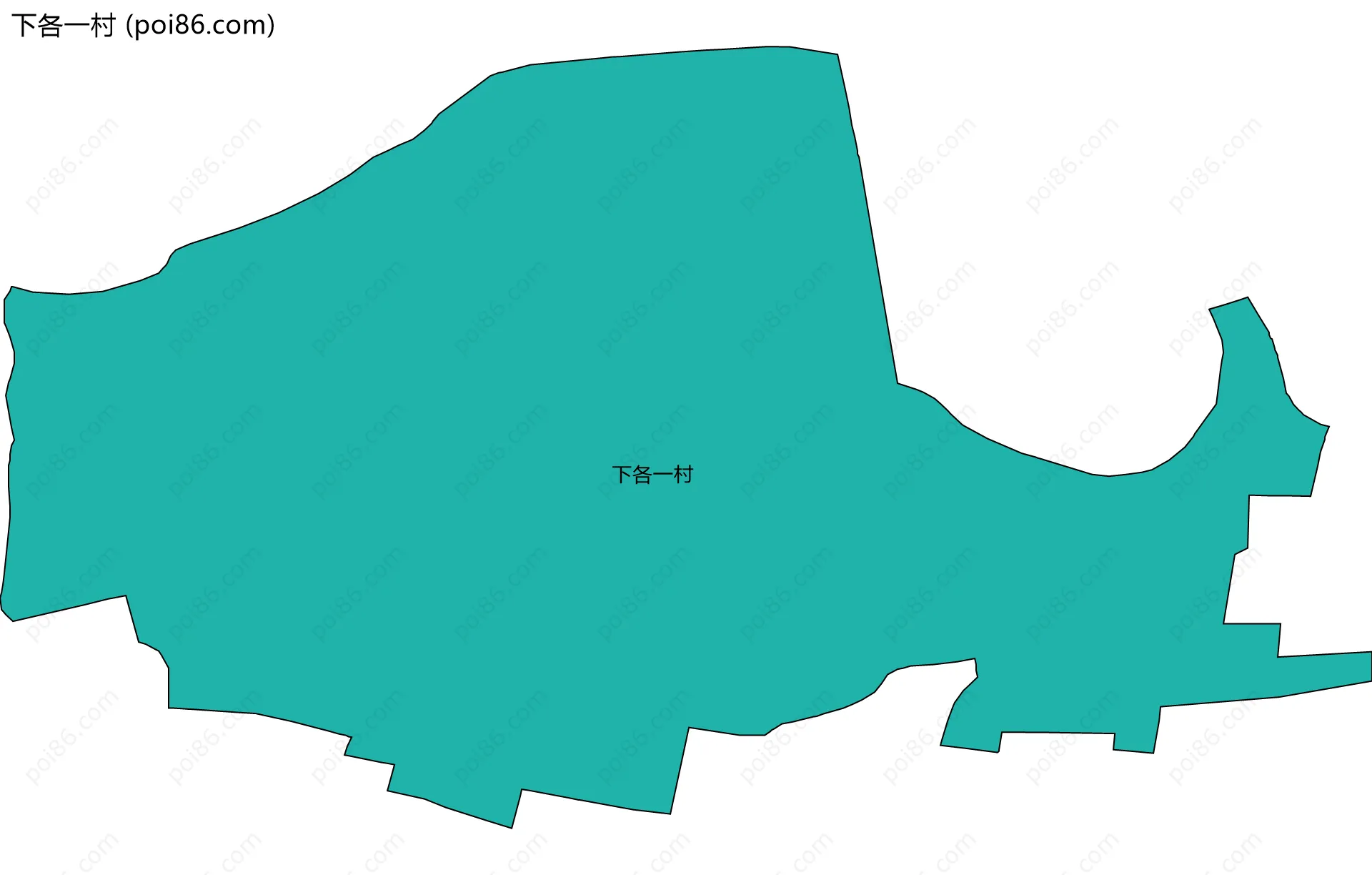 下各一村边界地图