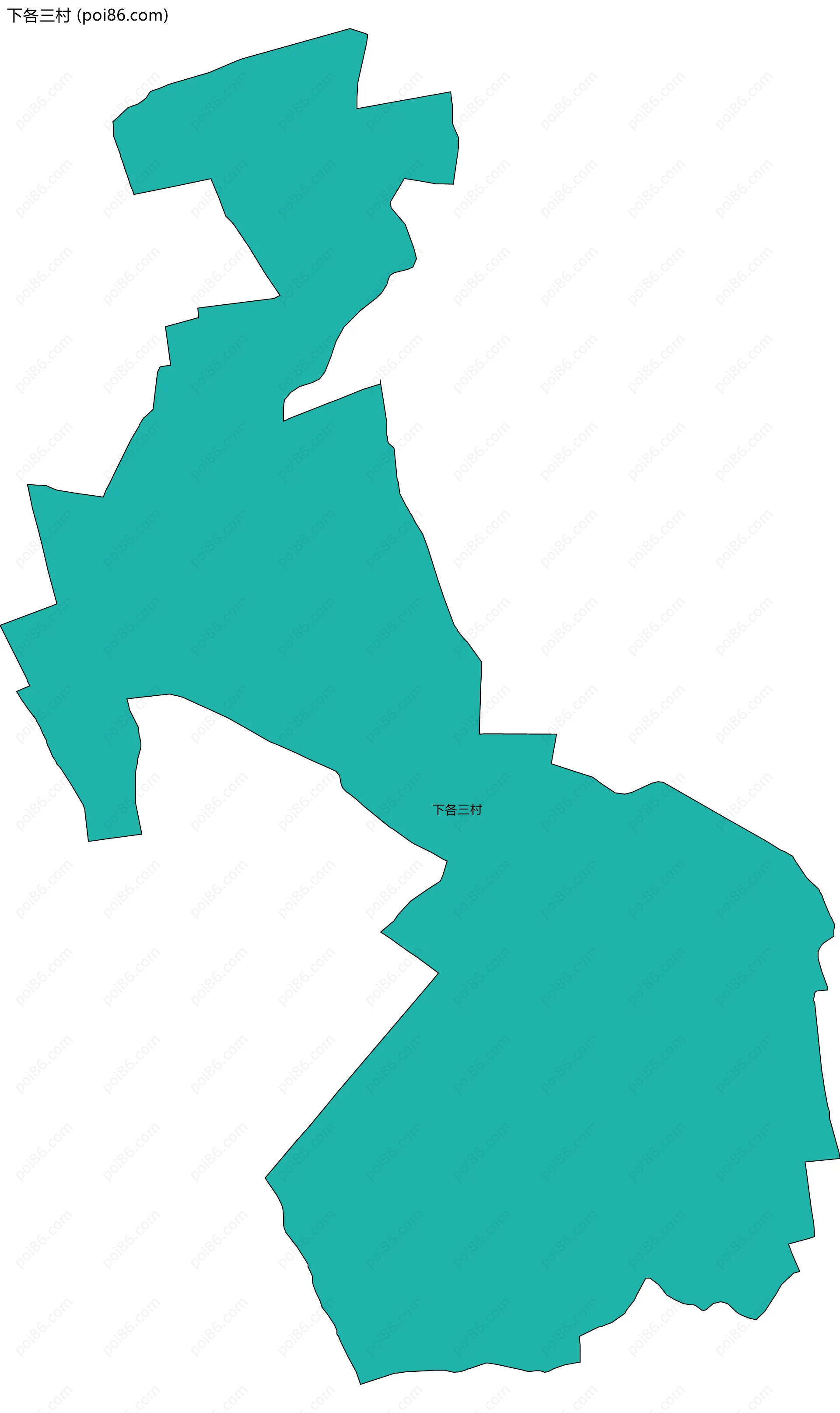 下各三村边界地图
