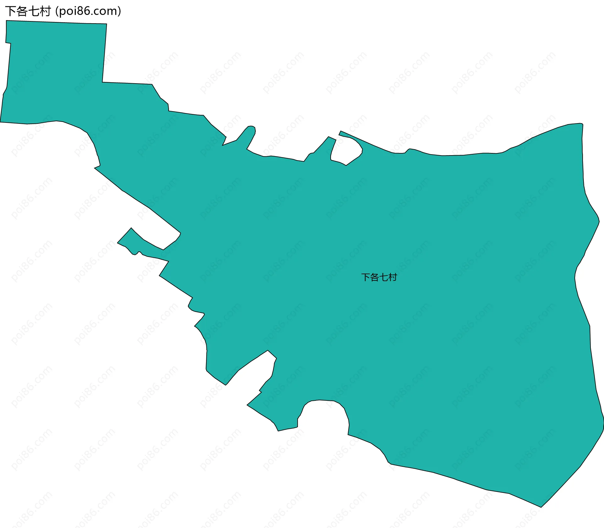 下各七村边界地图