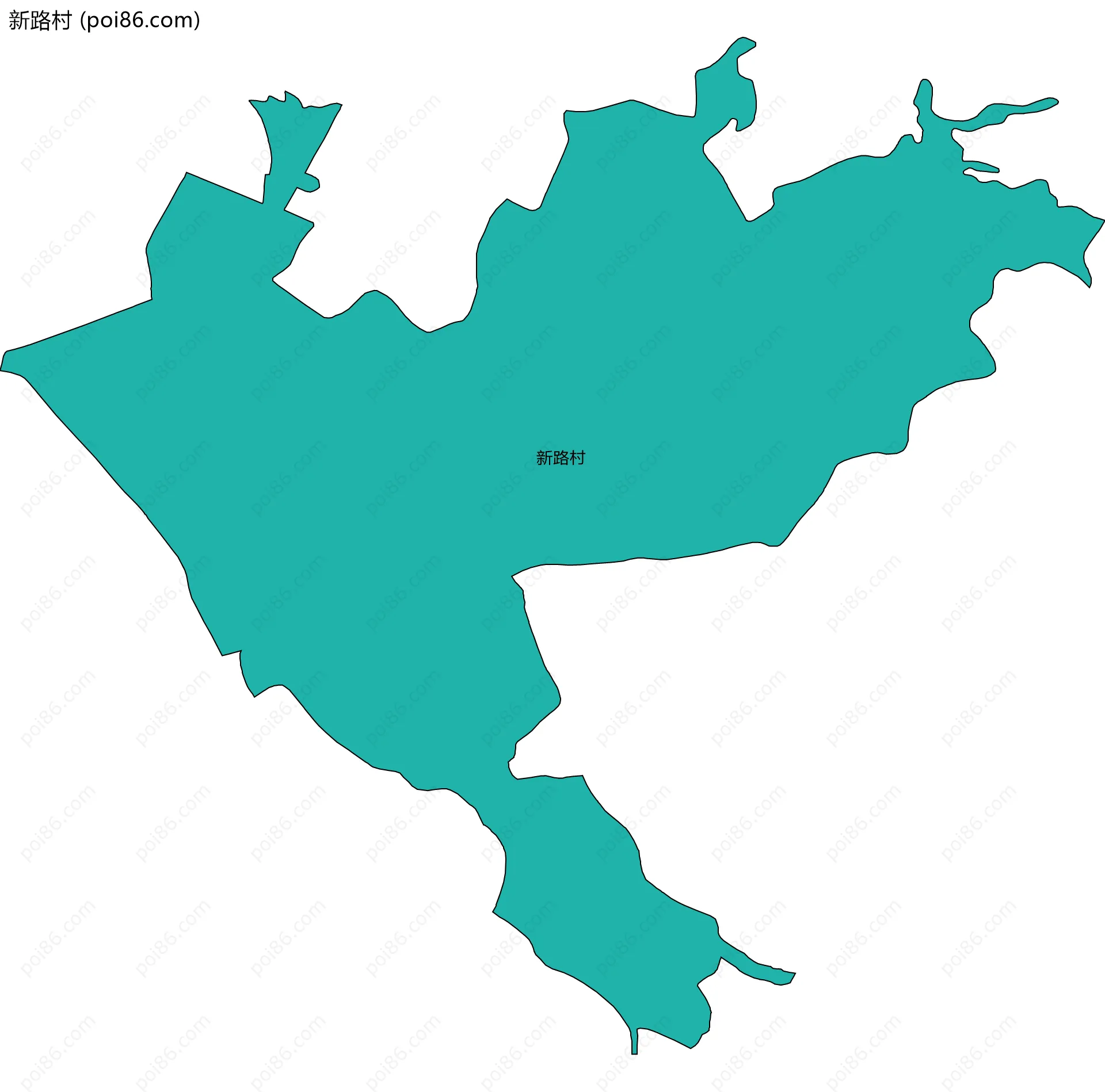 新路村边界地图