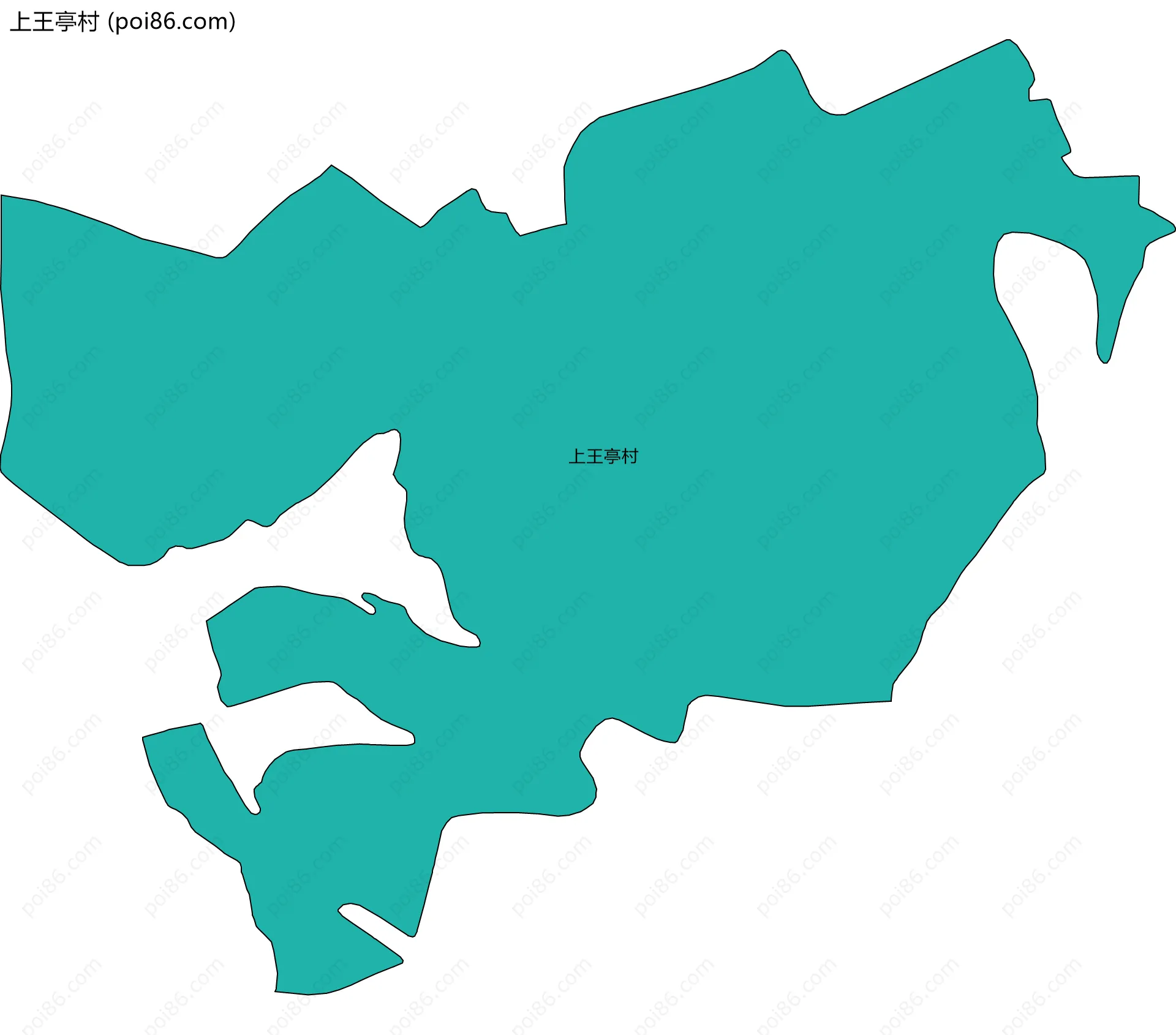 上王亭村边界地图