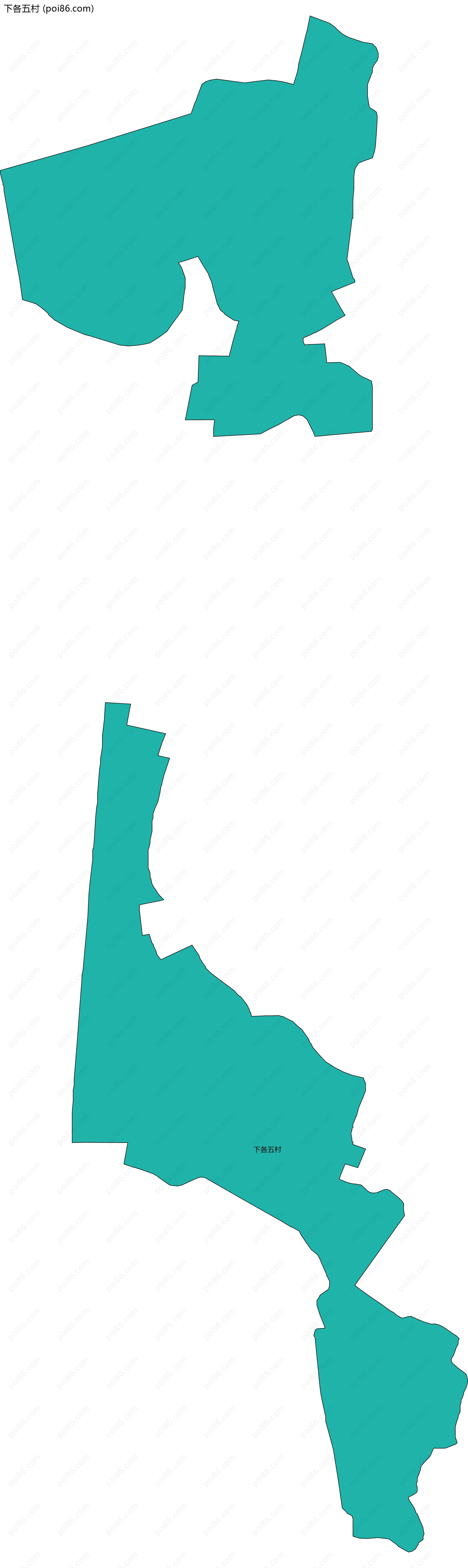 下各五村边界地图