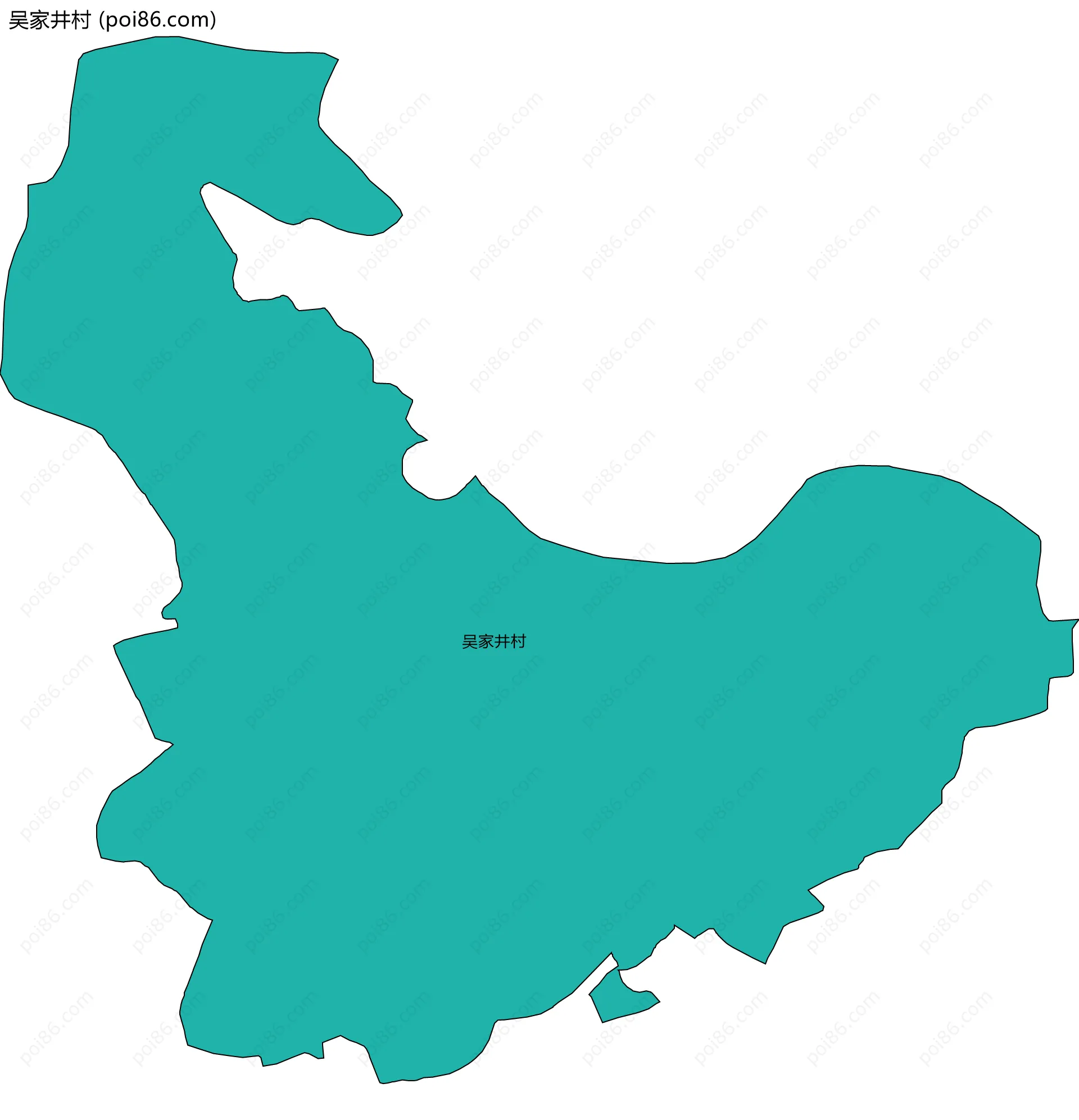 吴家井村边界地图
