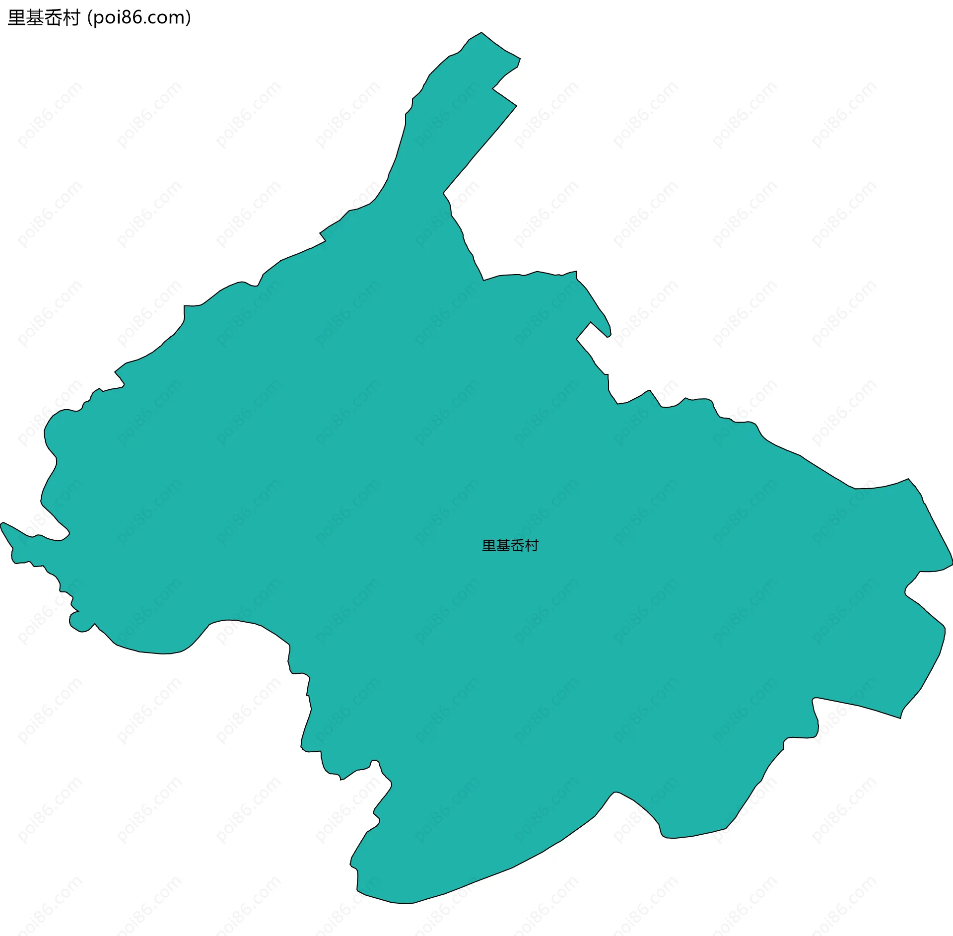 里基岙村边界地图