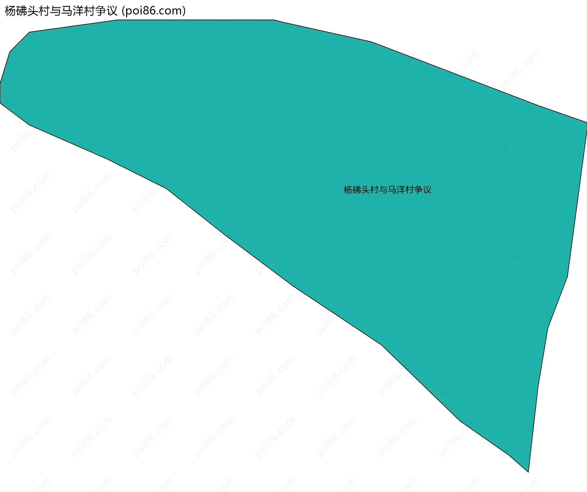 杨砩头村与马洋村争议边界地图