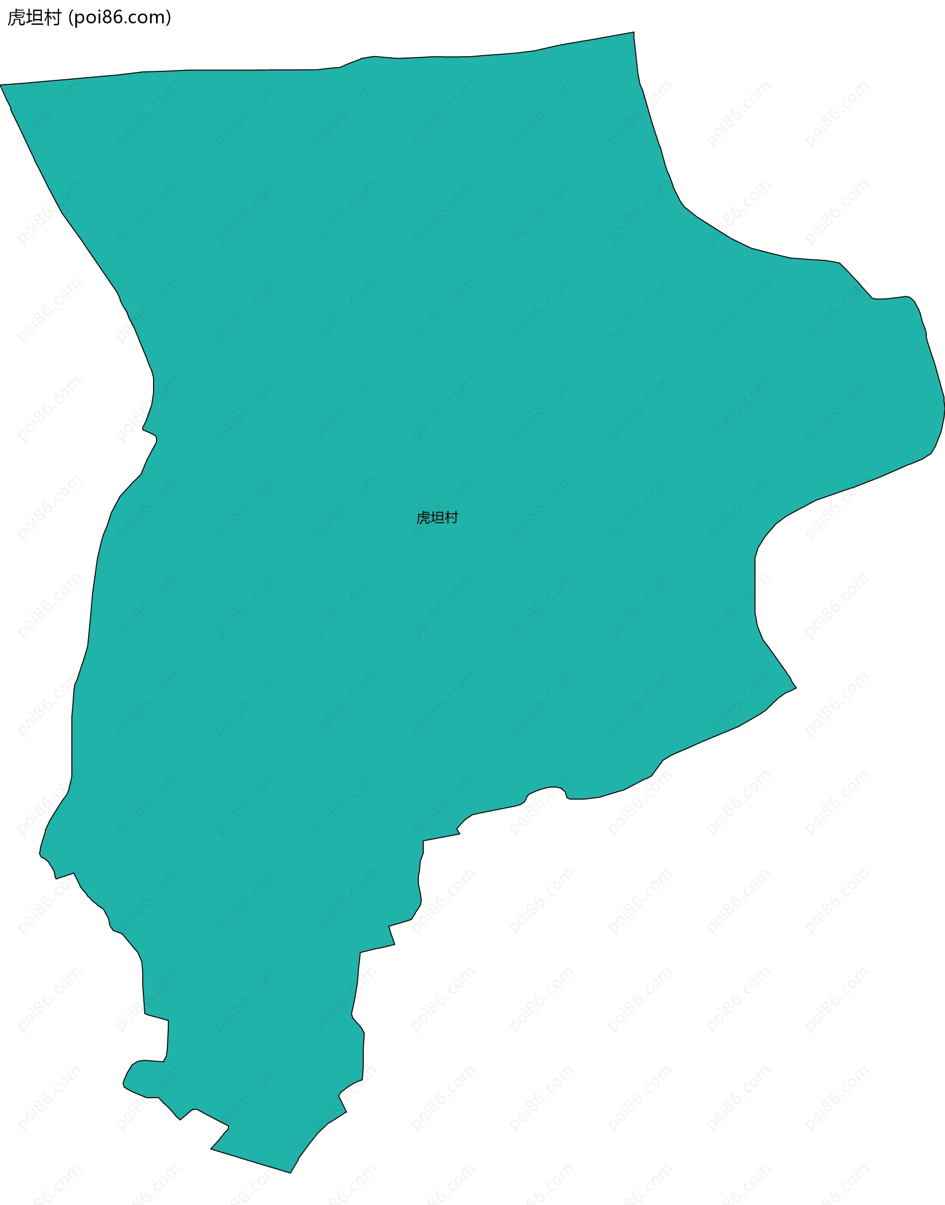 虎坦村边界地图