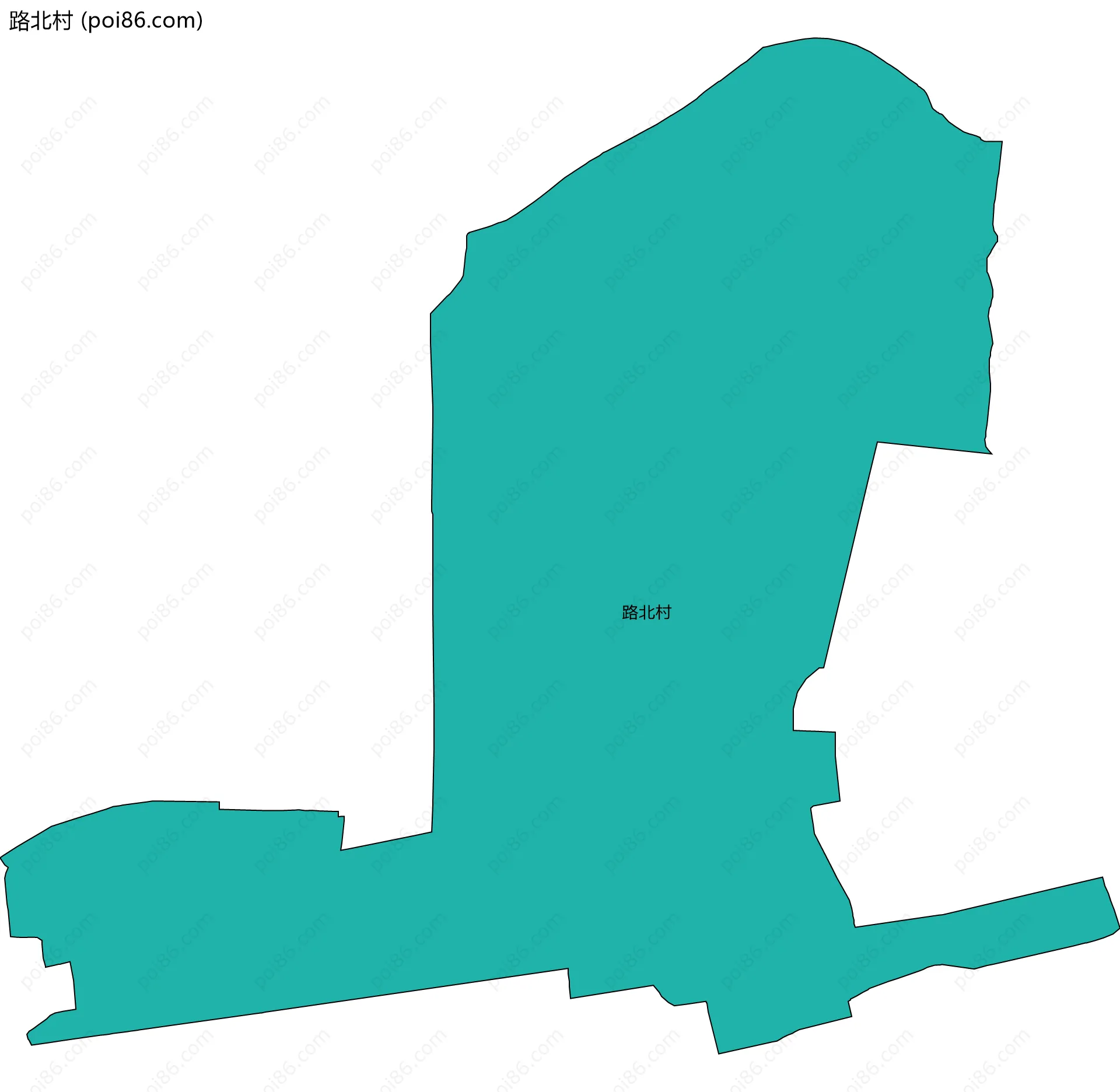 路北村边界地图