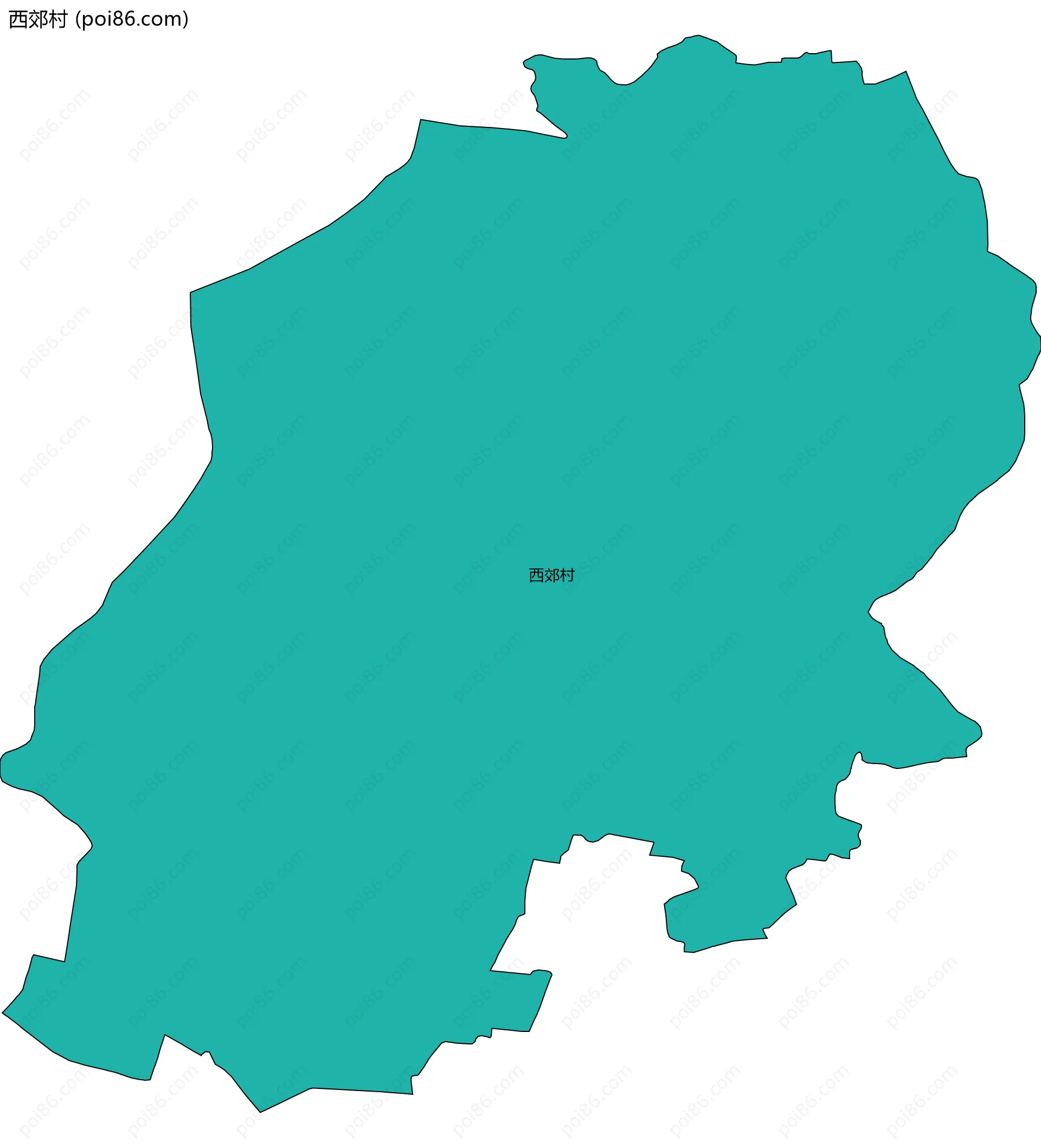 西郊村边界地图