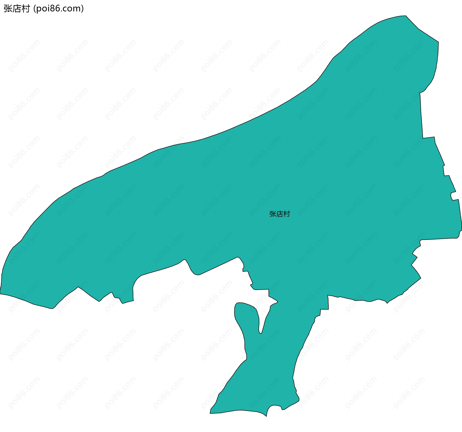 张店村边界地图