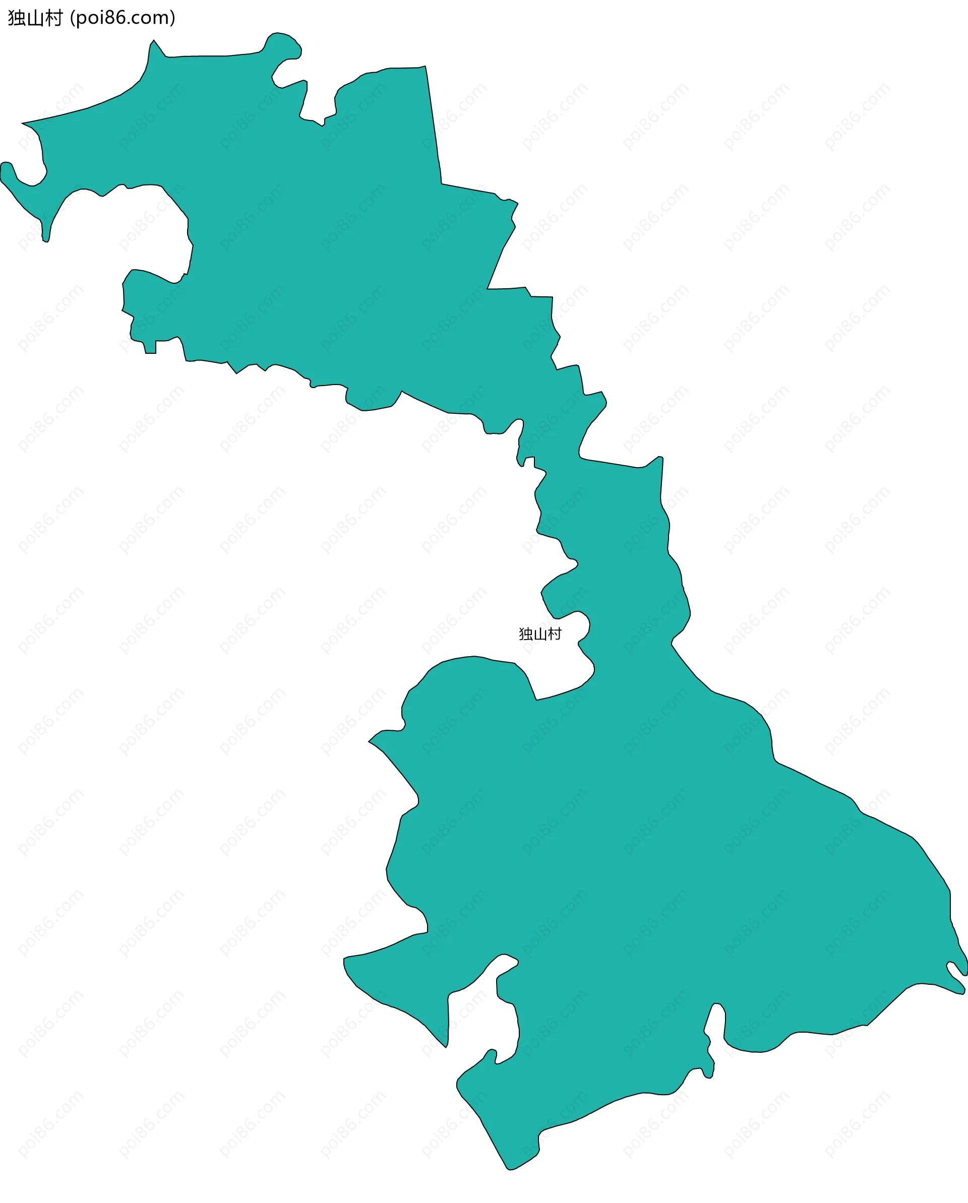 独山村边界地图