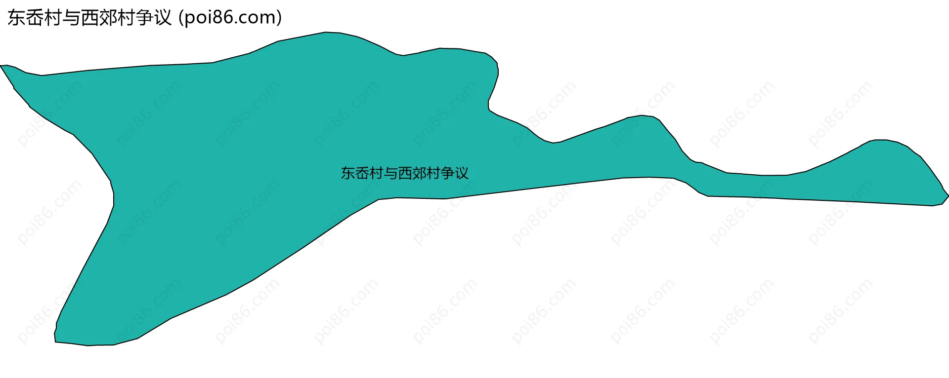 东岙村与西郊村争议边界地图