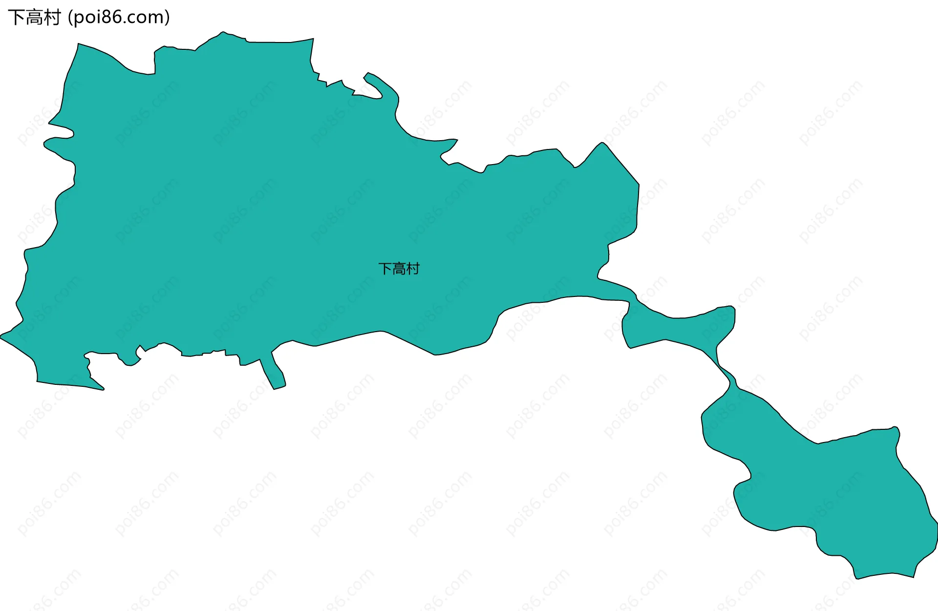 下高村边界地图