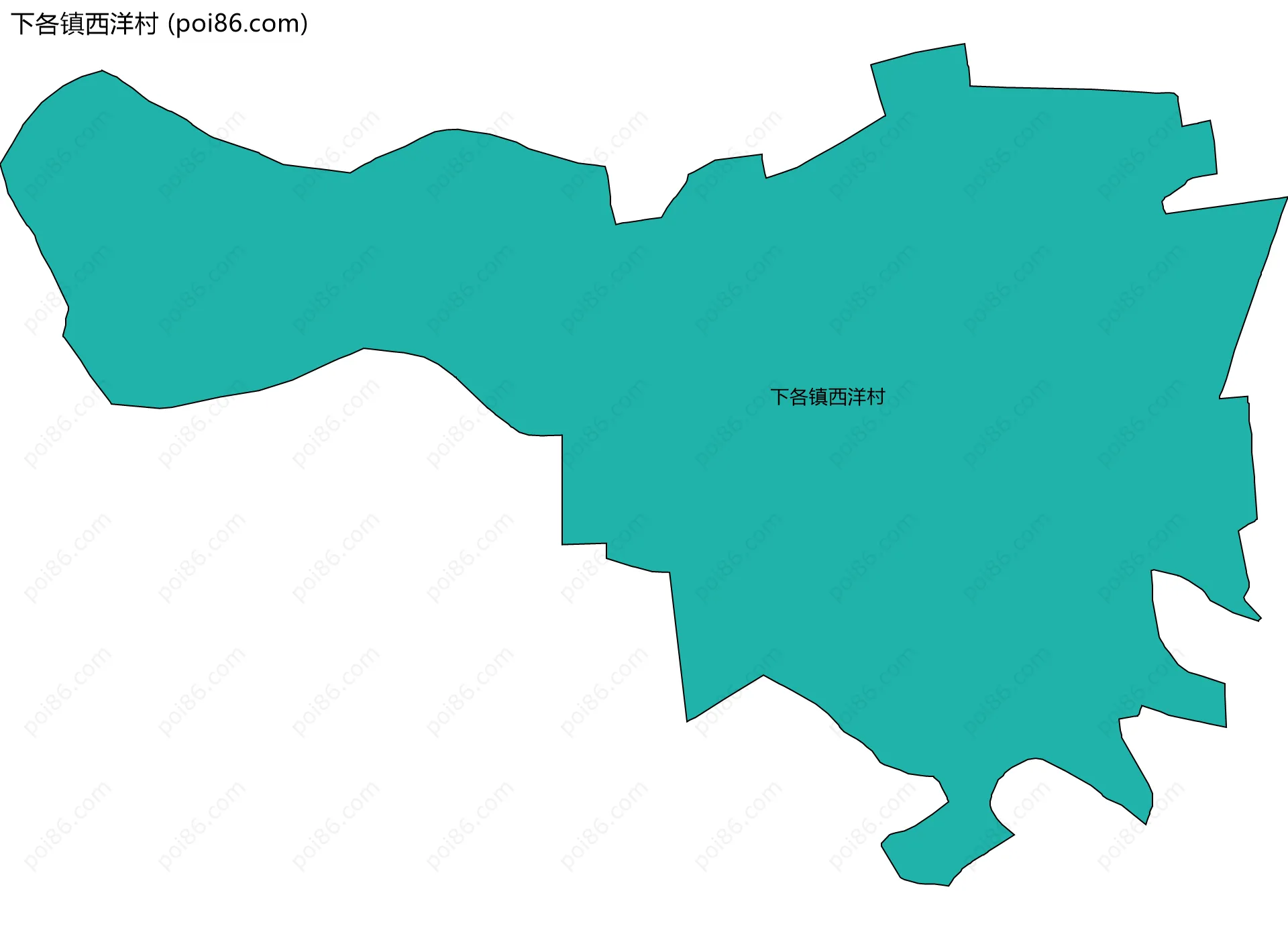 下各镇西洋村边界地图