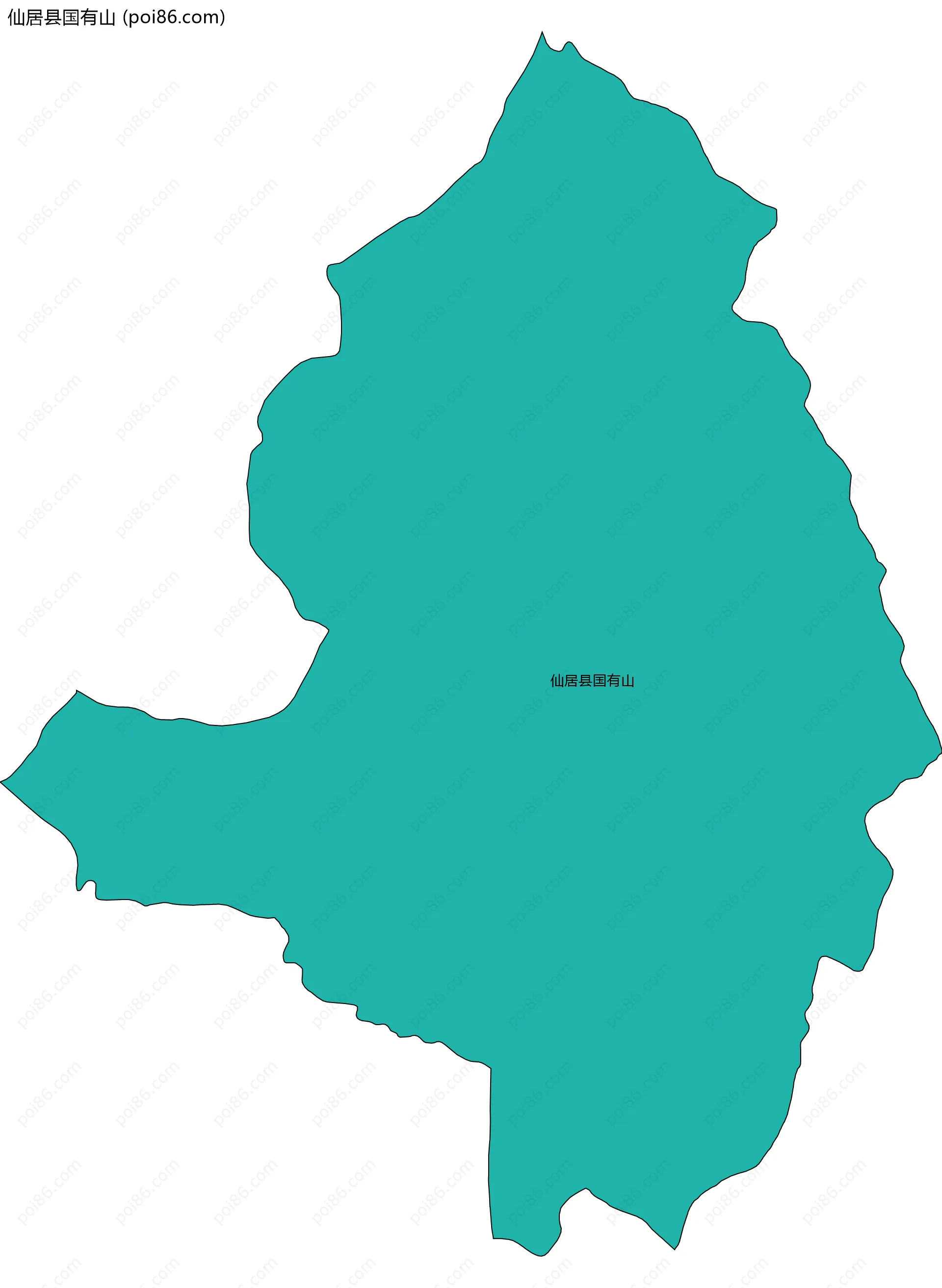 仙居县国有山边界地图