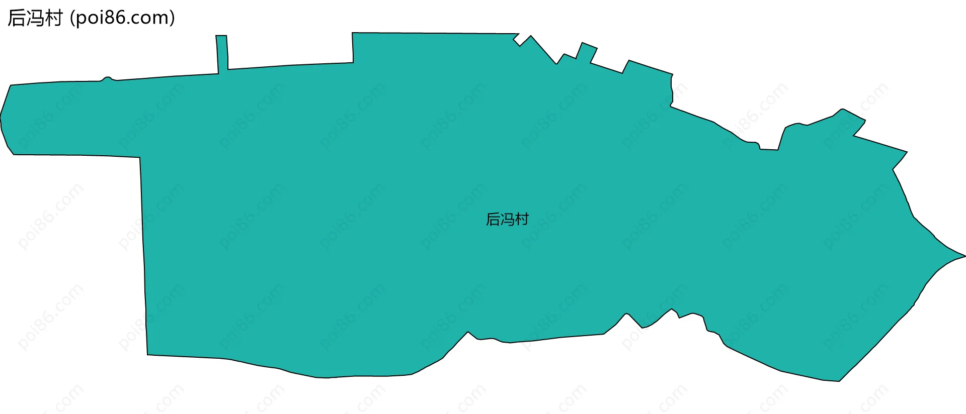 后冯村边界地图