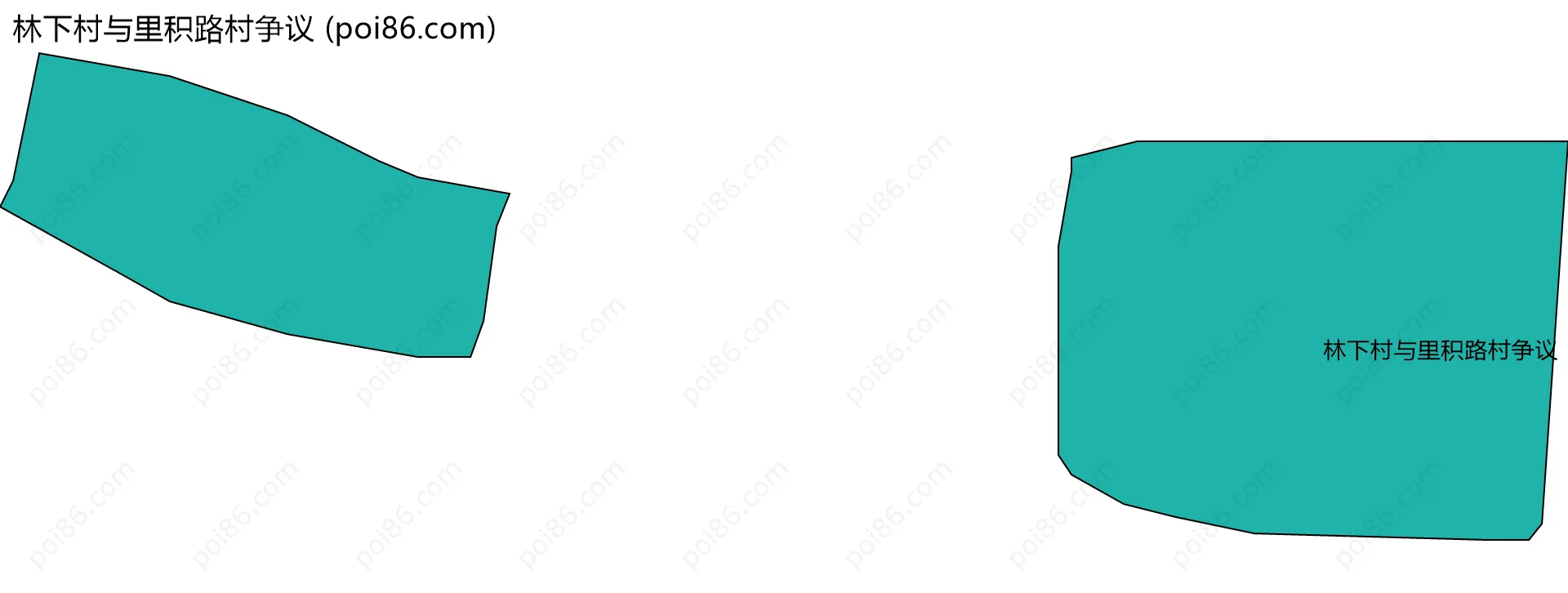 林下村与里积路村争议边界地图