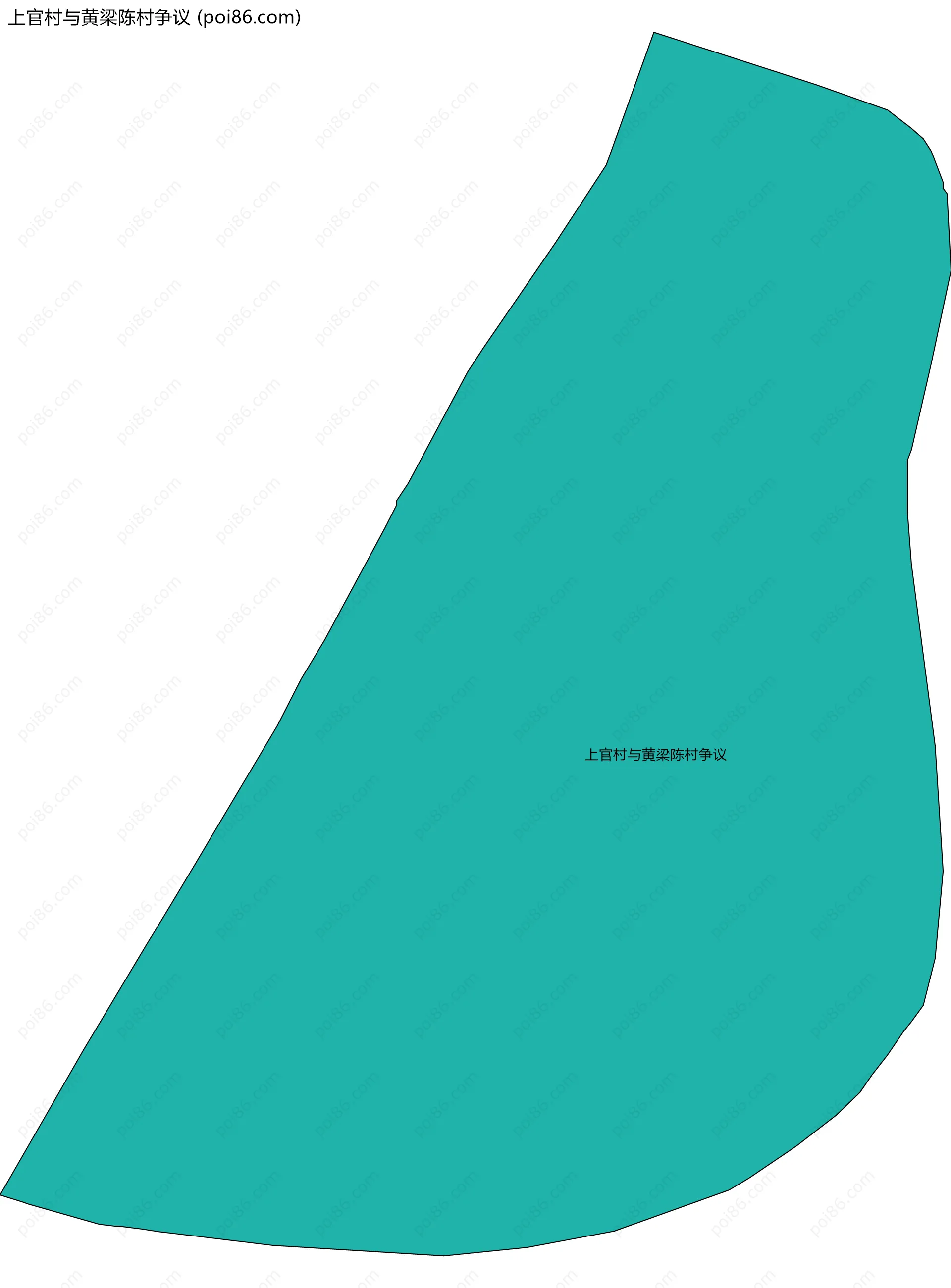 上官村与黄梁陈村争议边界地图