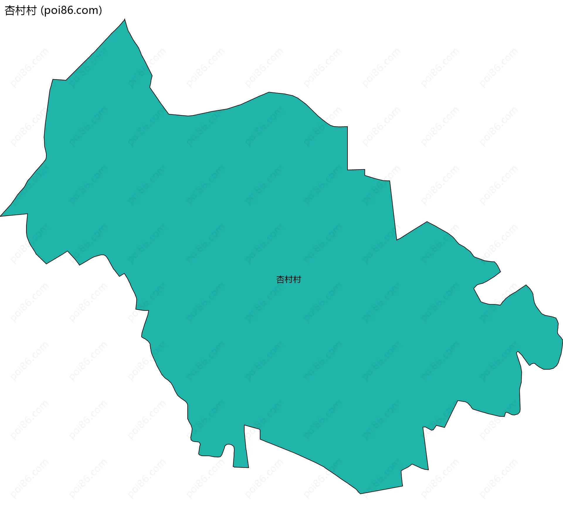 杏村村边界地图