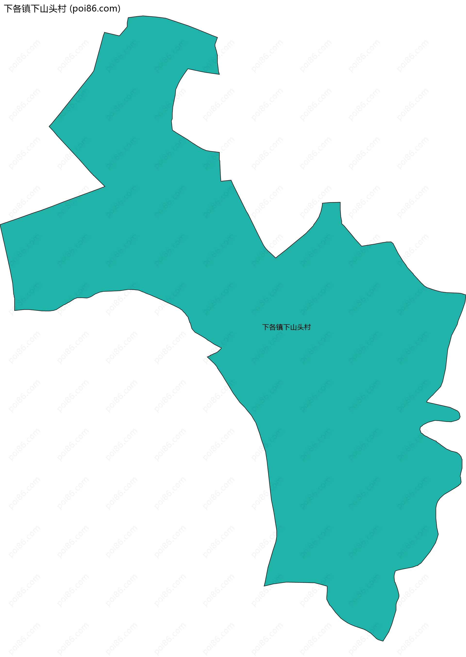 下各镇下山头村边界地图