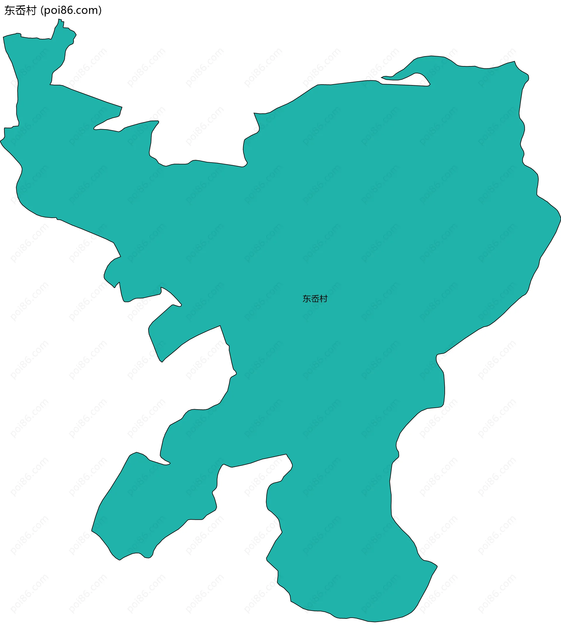 东岙村边界地图