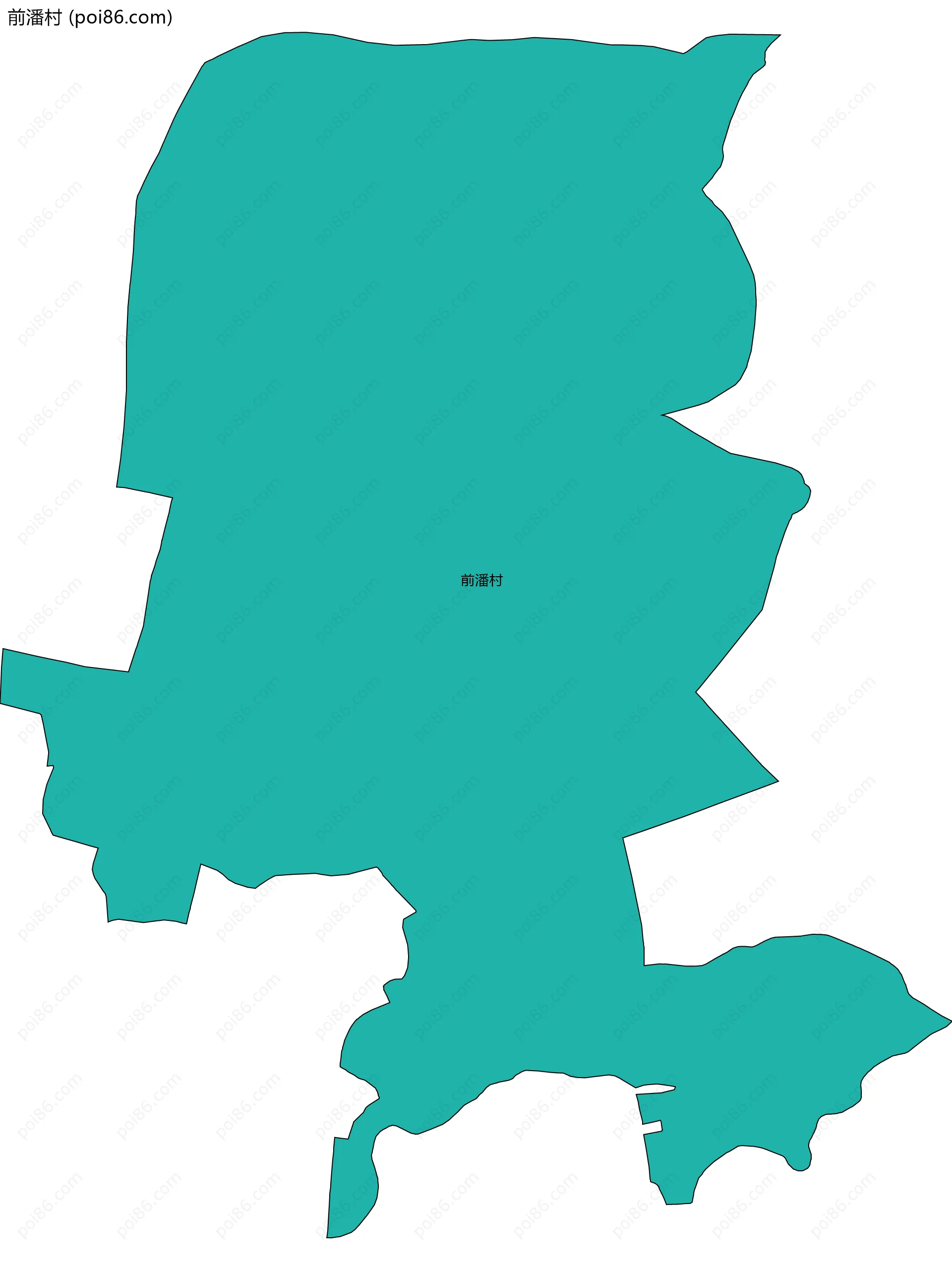 前潘村边界地图