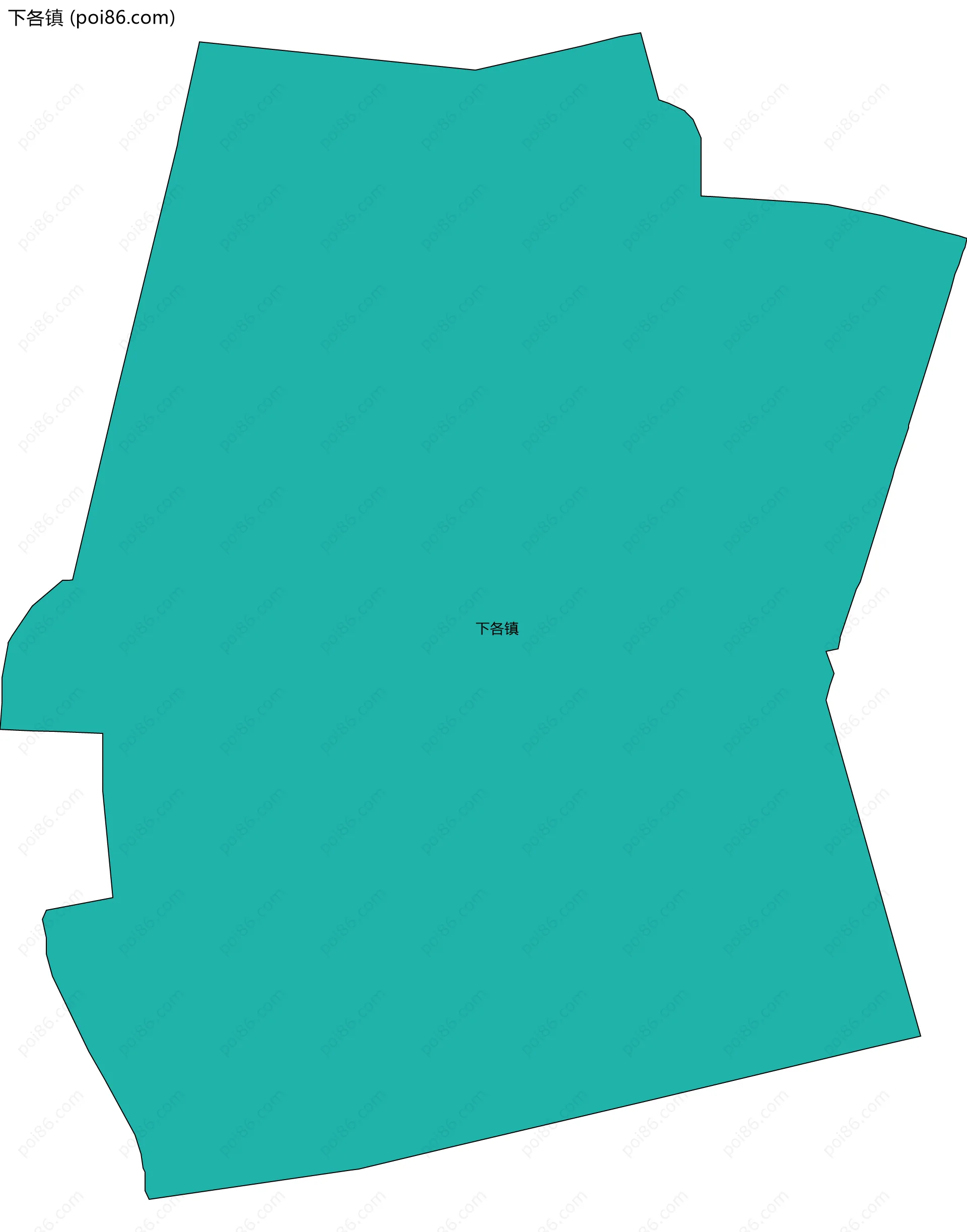 下各镇边界地图