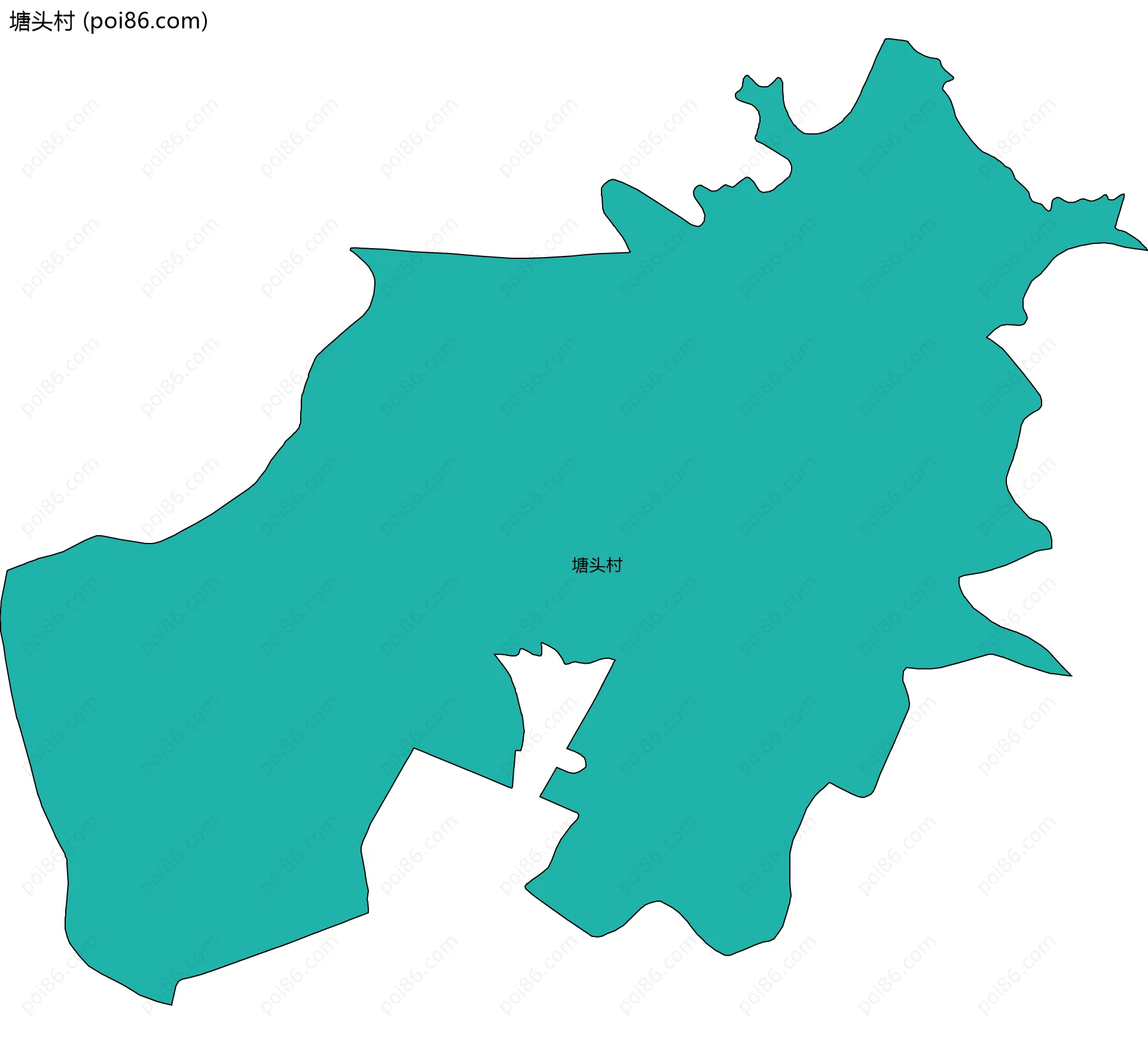 塘头村边界地图