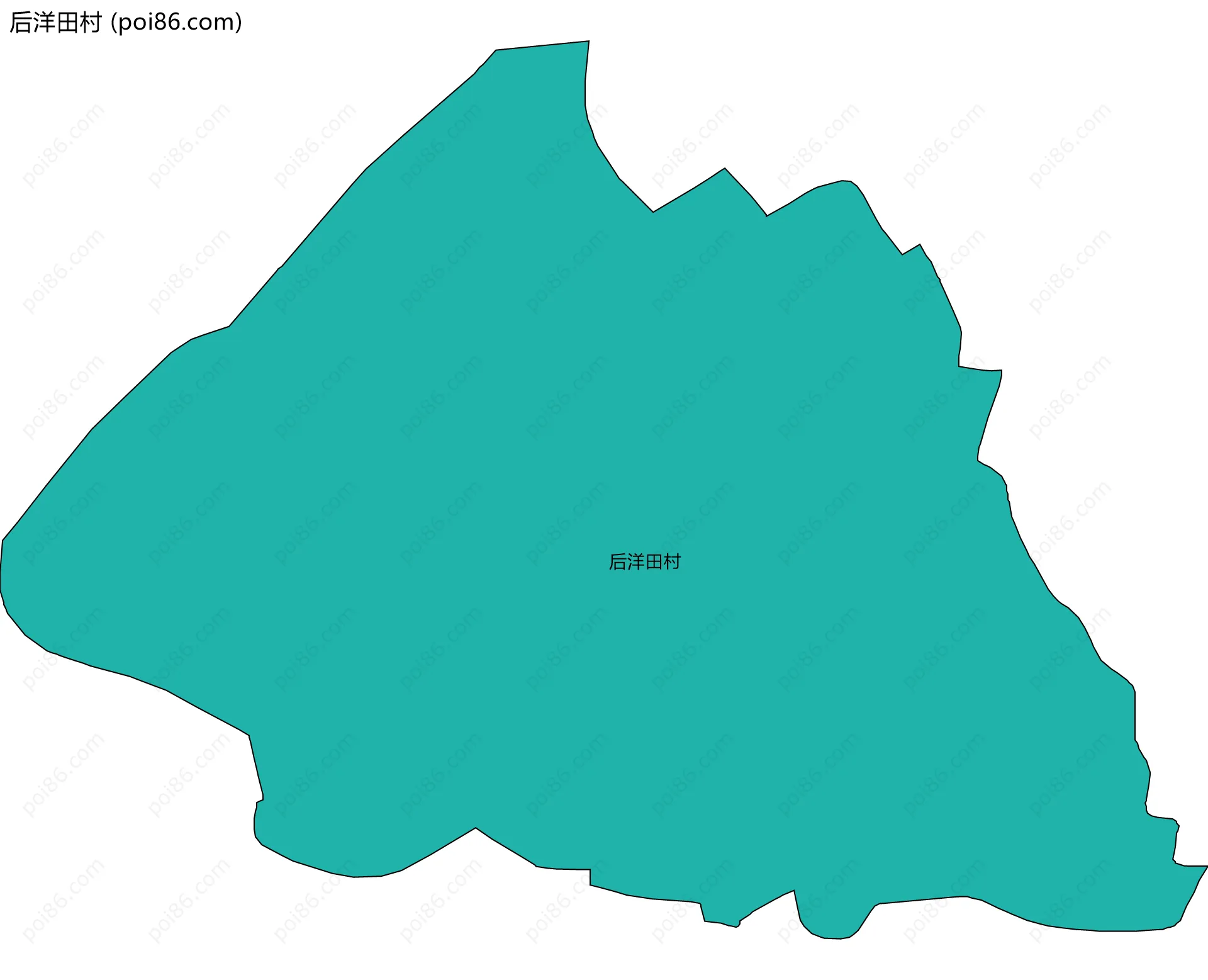 后洋田村边界地图