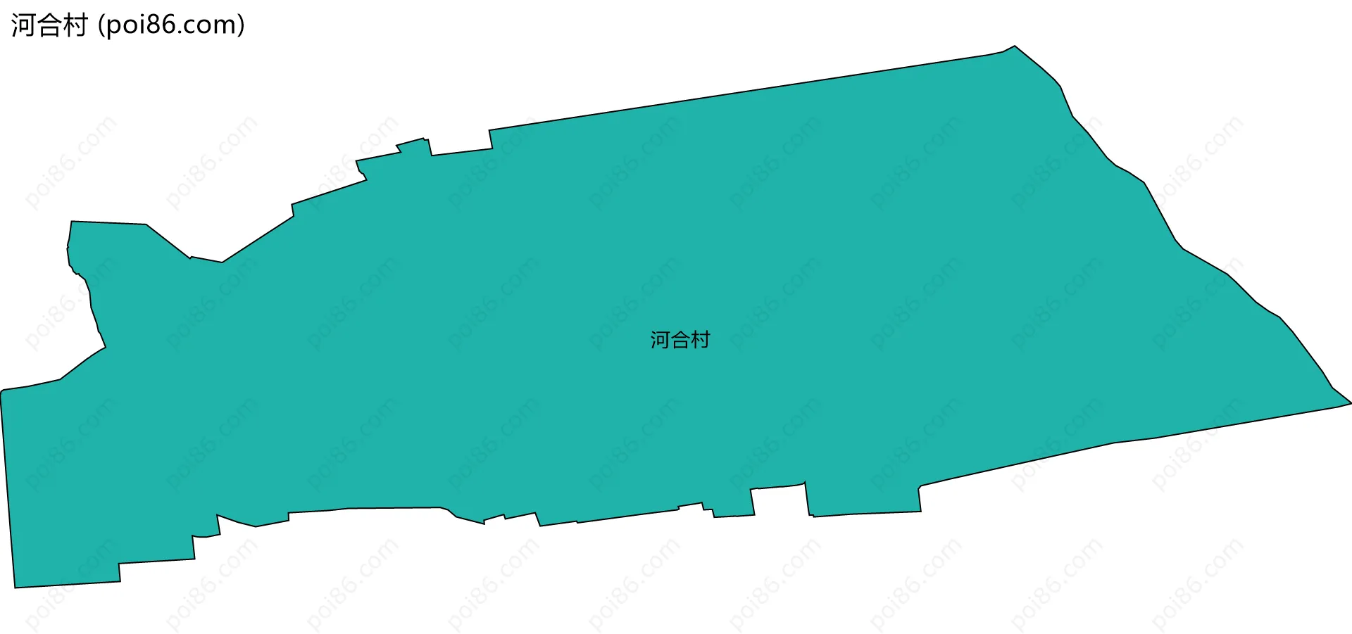 河合村边界地图