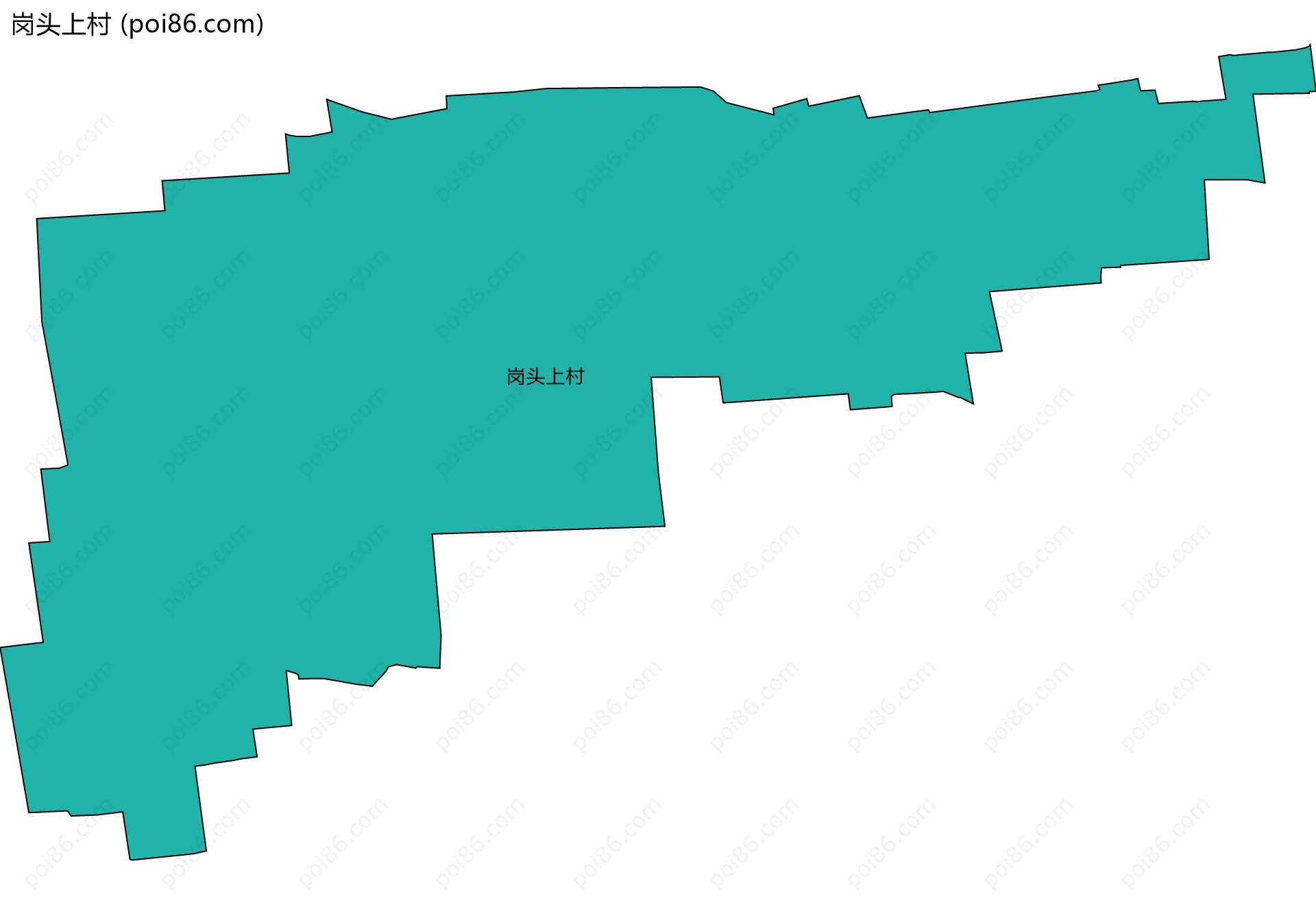 岗头上村边界地图