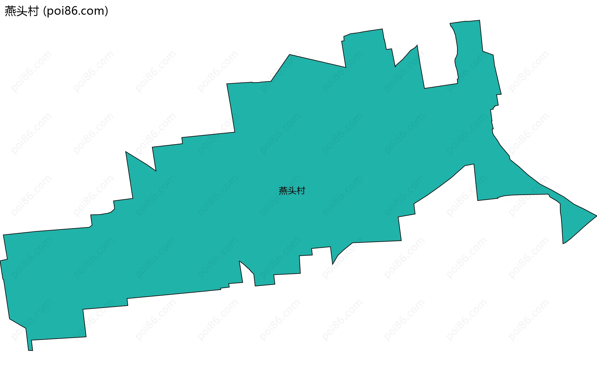 燕头村边界地图