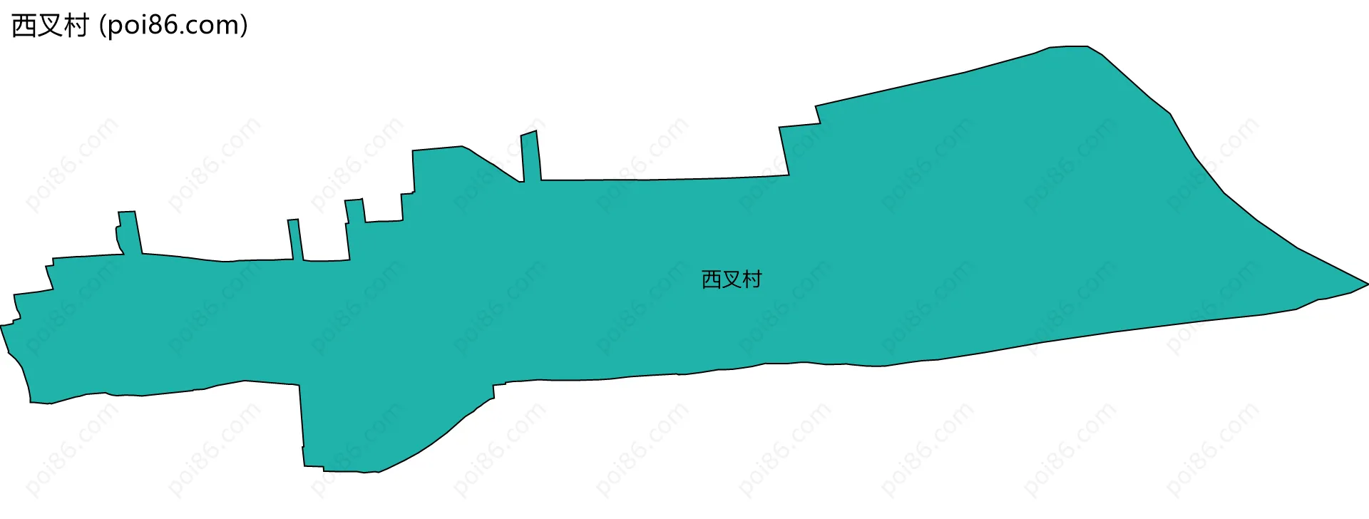 西叉村边界地图