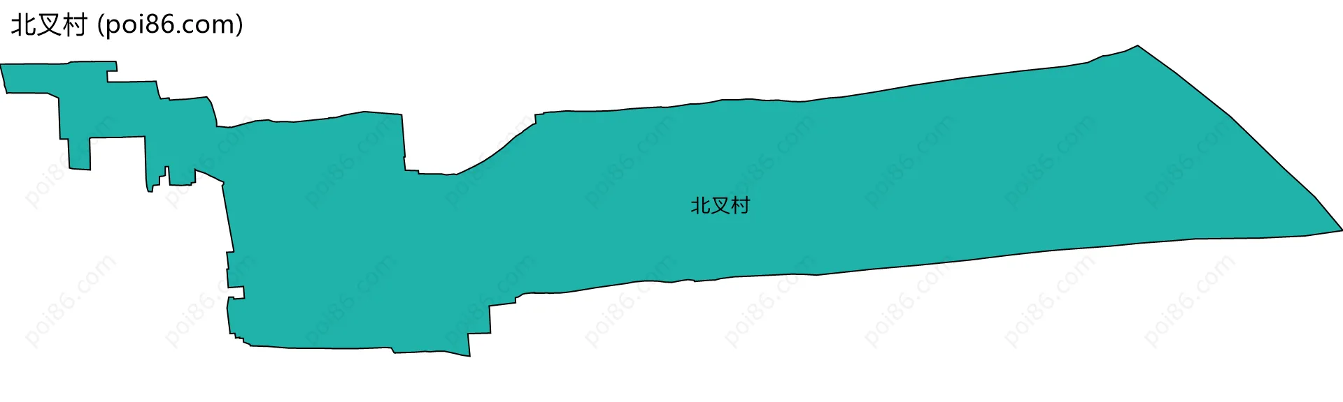 北叉村边界地图