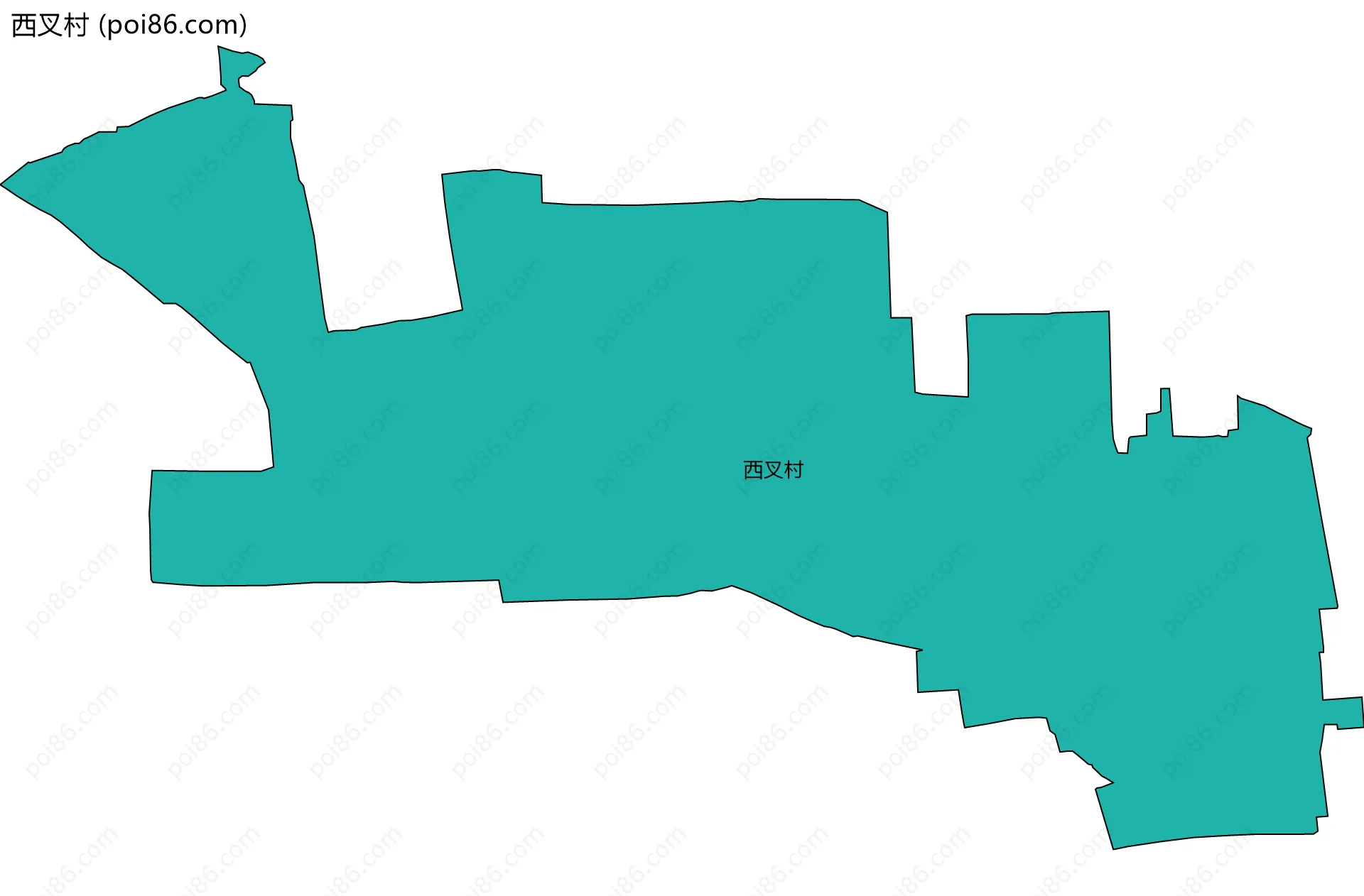 西叉村边界地图