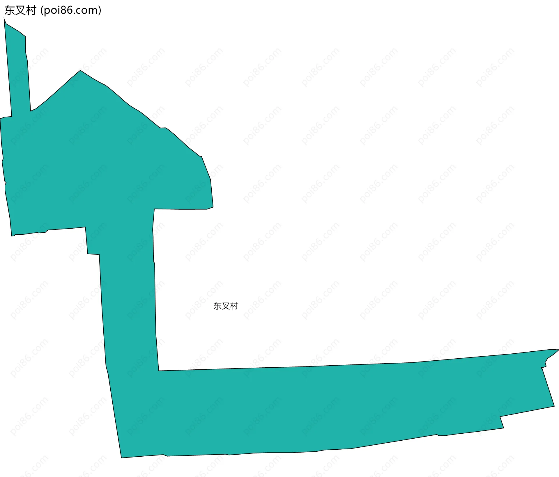 东叉村边界地图