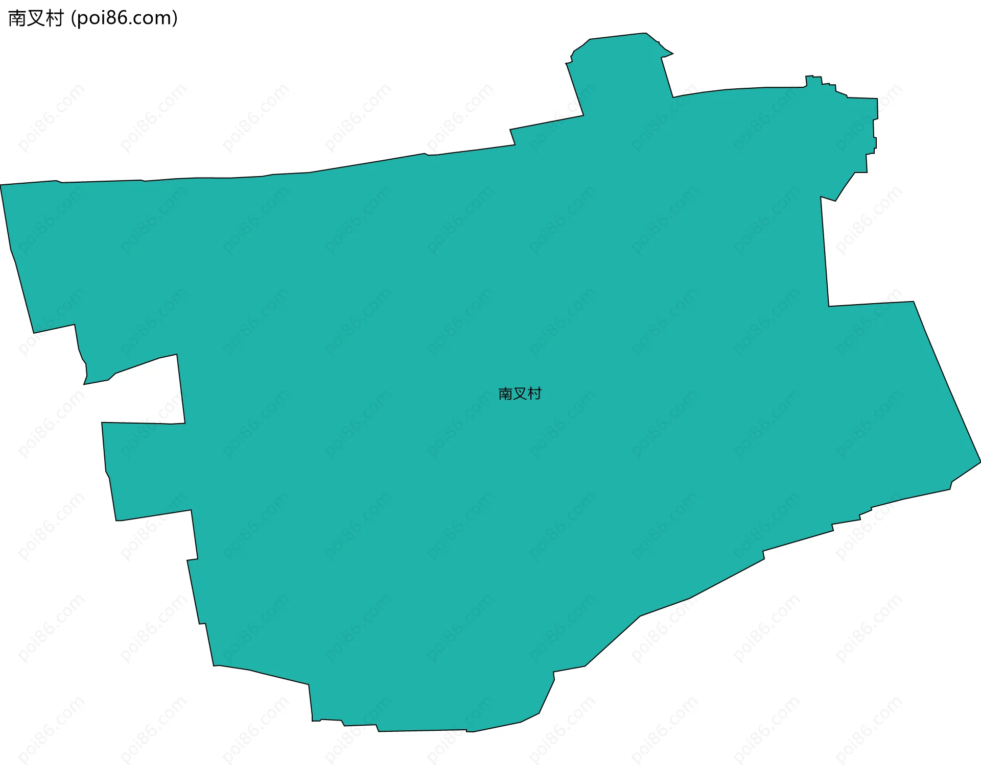 南叉村边界地图