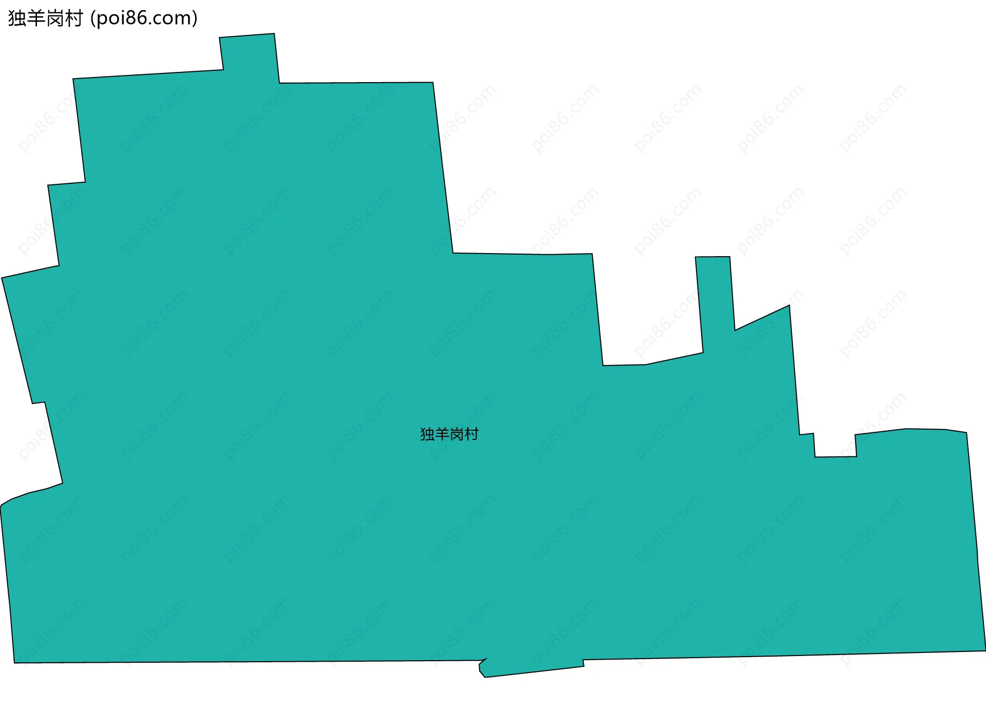 独羊岗村边界地图