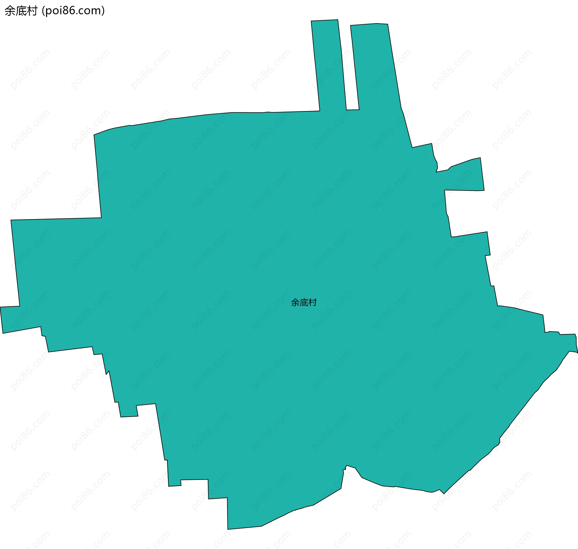 余底村边界地图