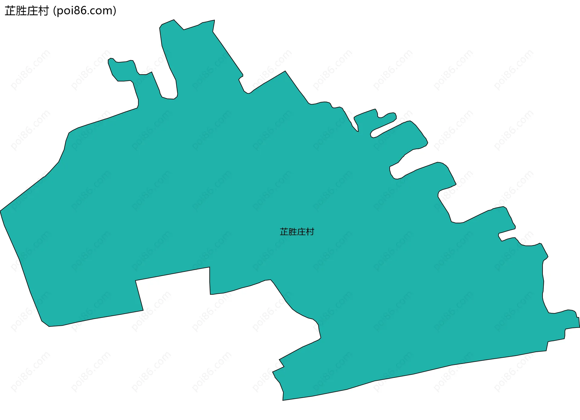 芷胜庄村边界地图