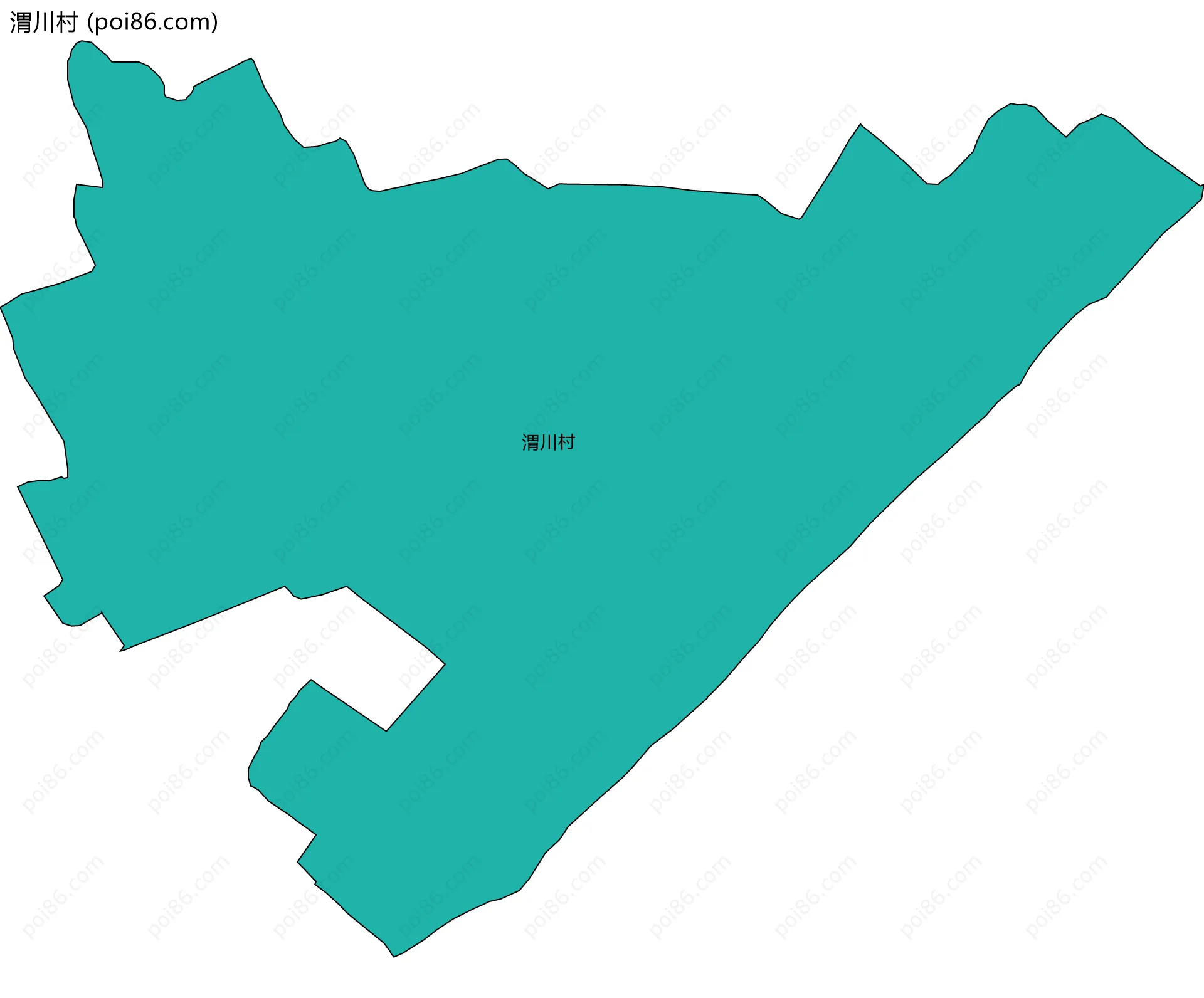 渭川村边界地图