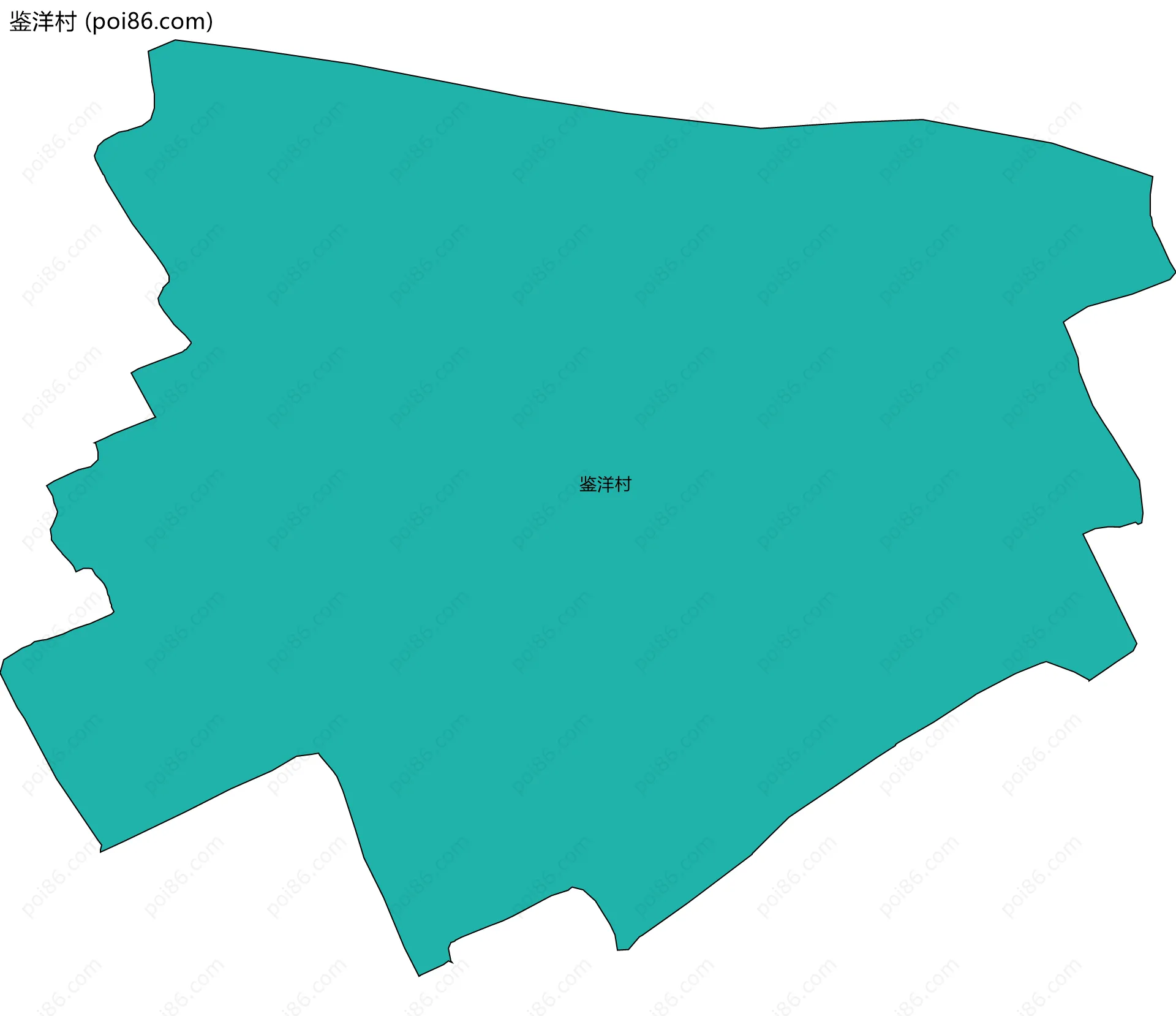 鉴洋村边界地图