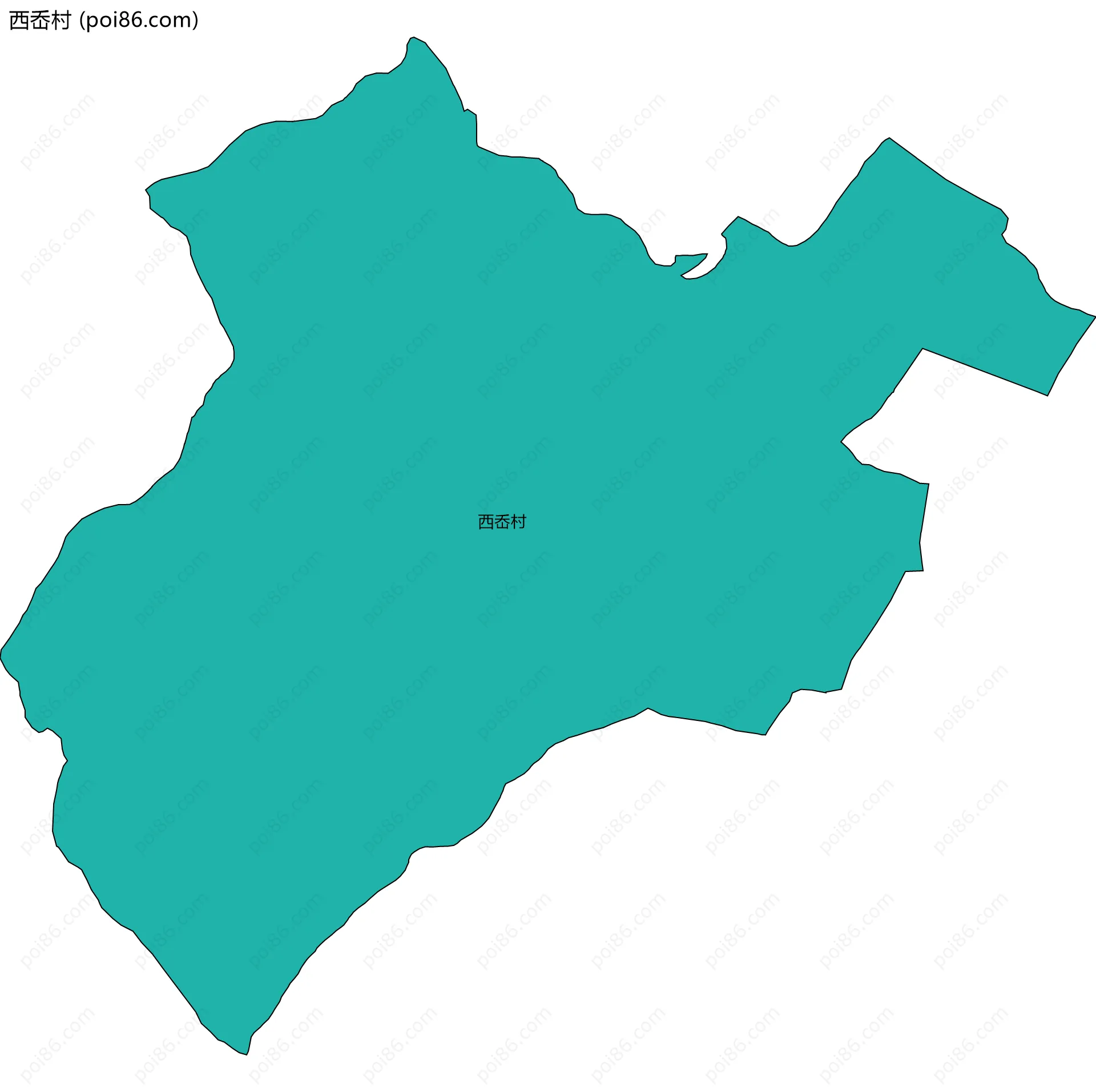 西岙村边界地图