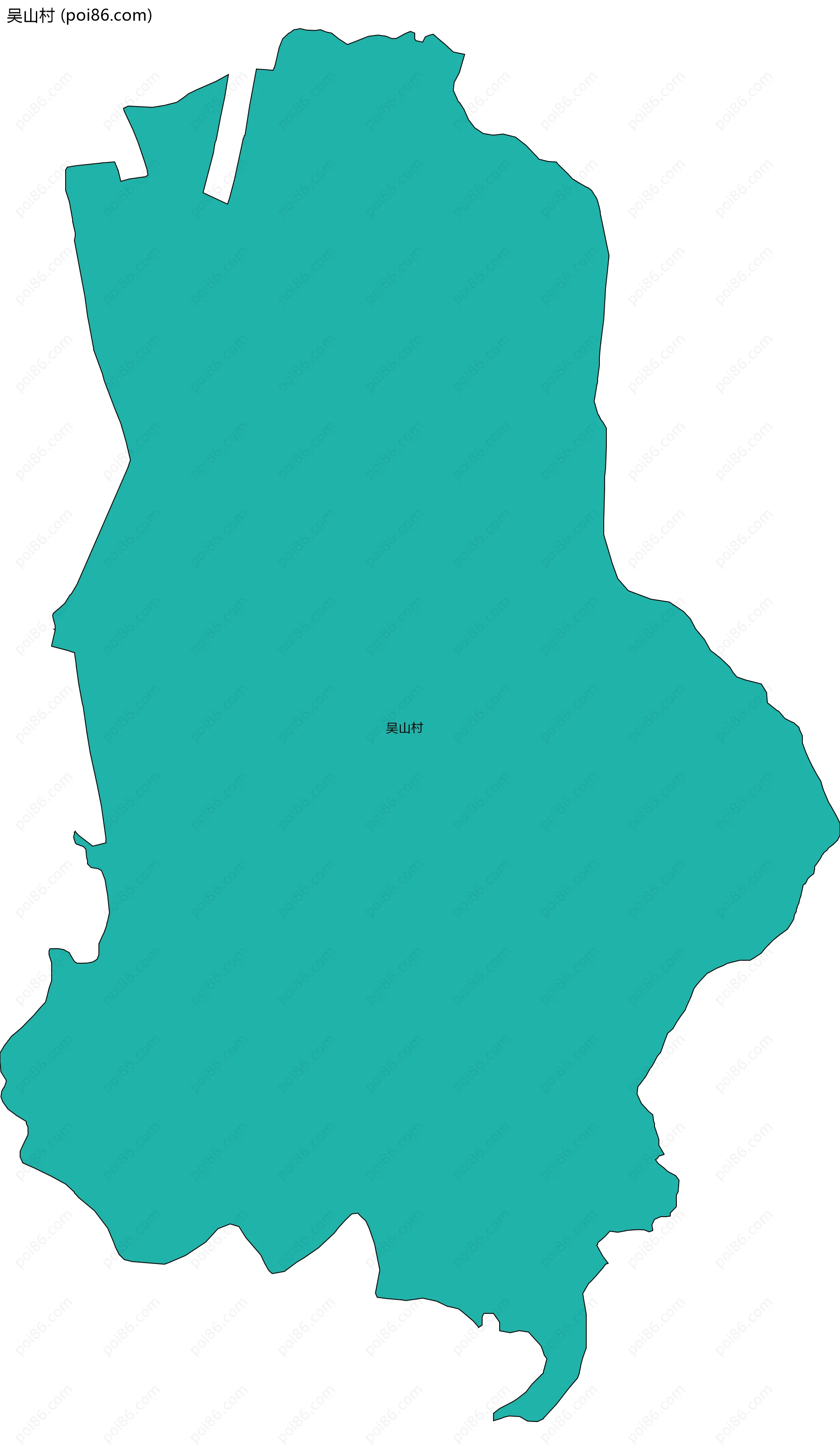 吴山村边界地图