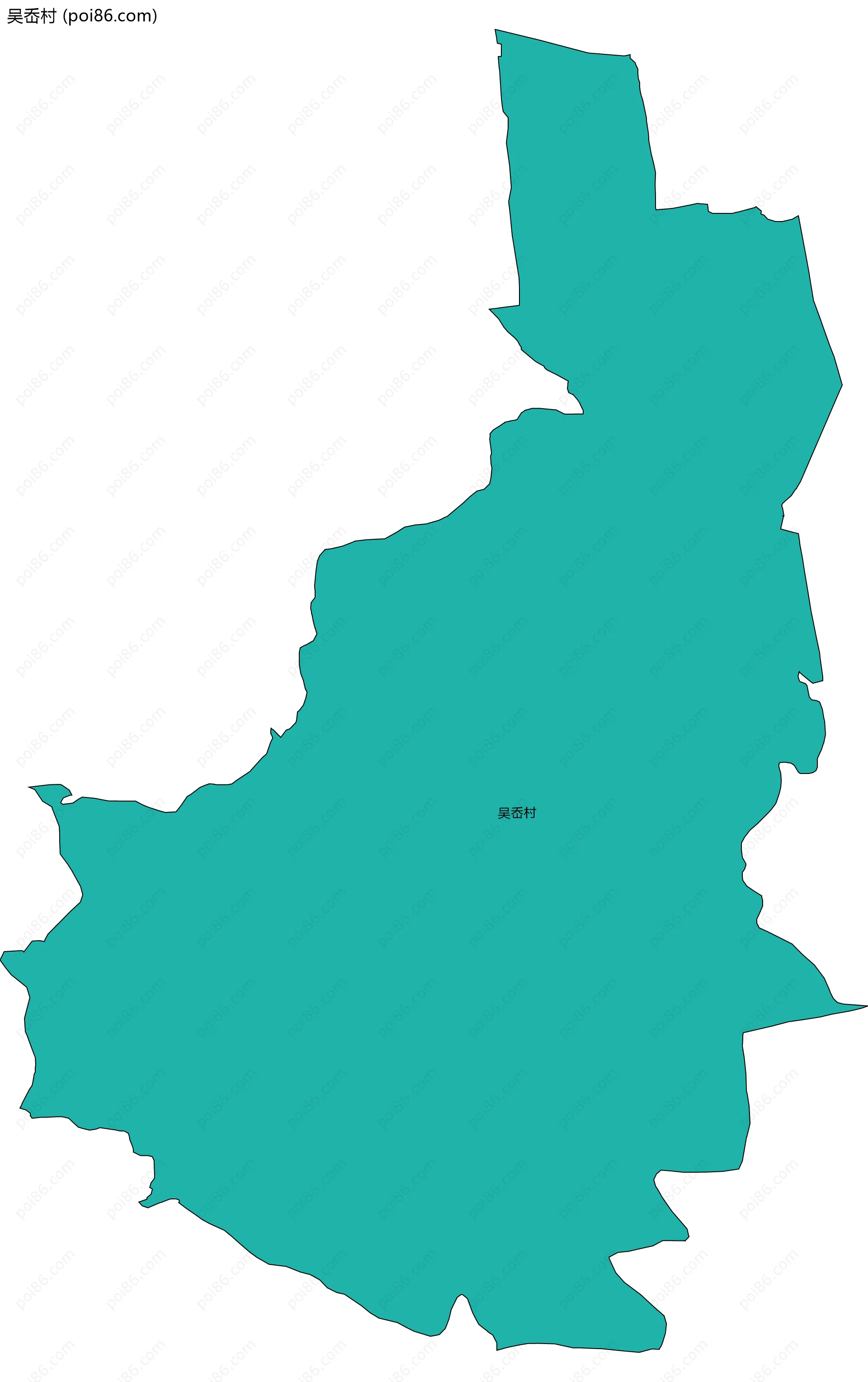 吴岙村边界地图