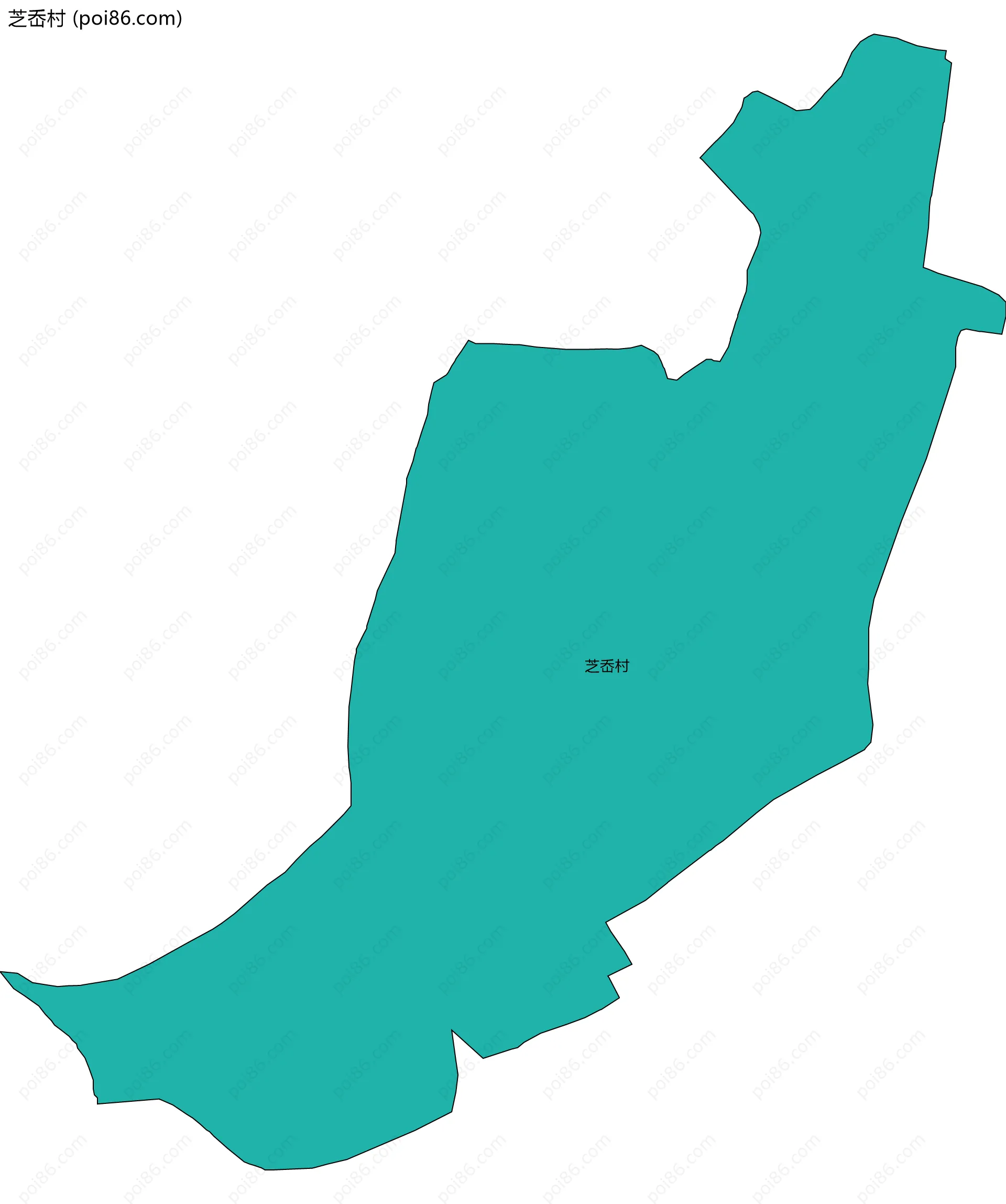 芝岙村边界地图