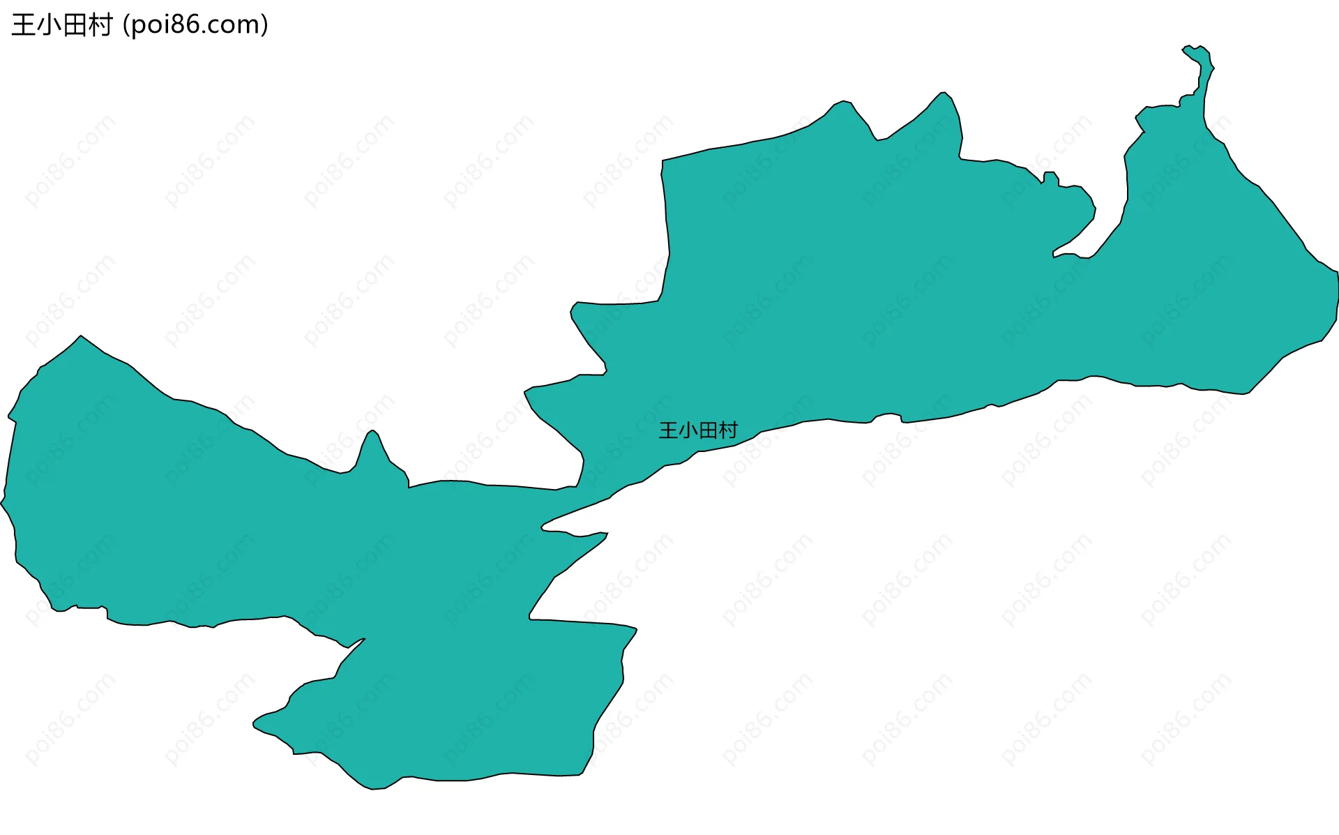 王小田村边界地图