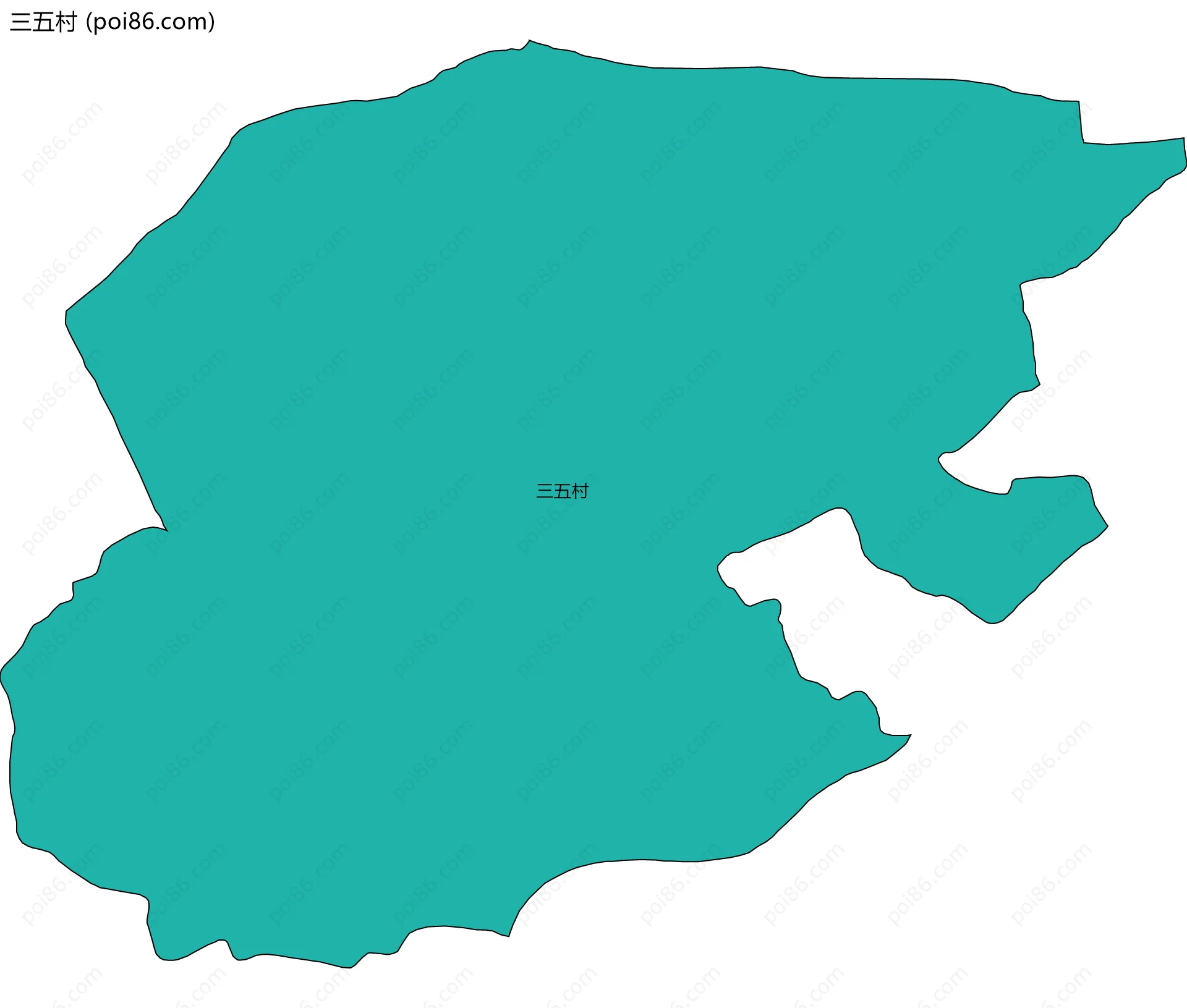 三五村边界地图