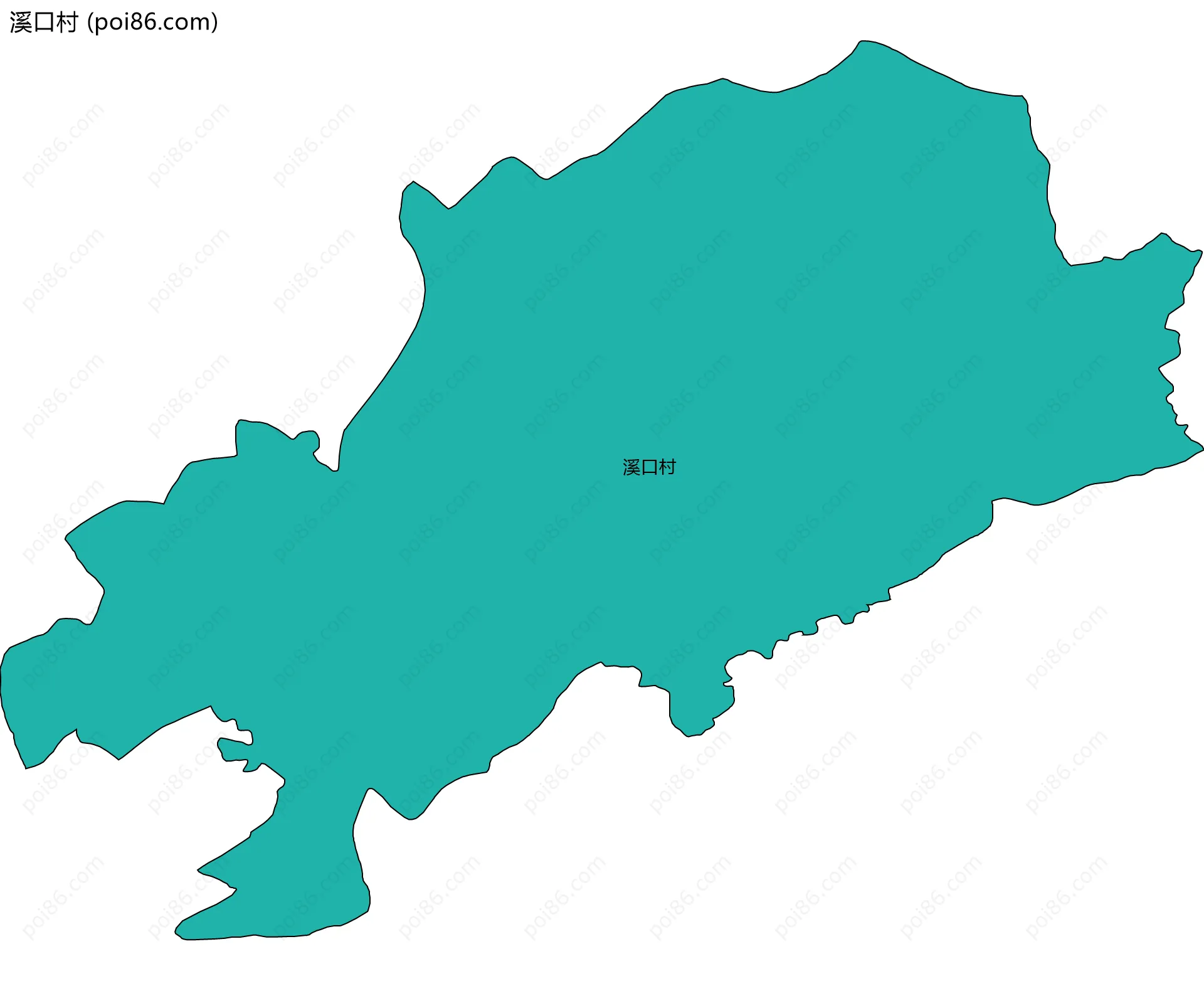 溪口村边界地图