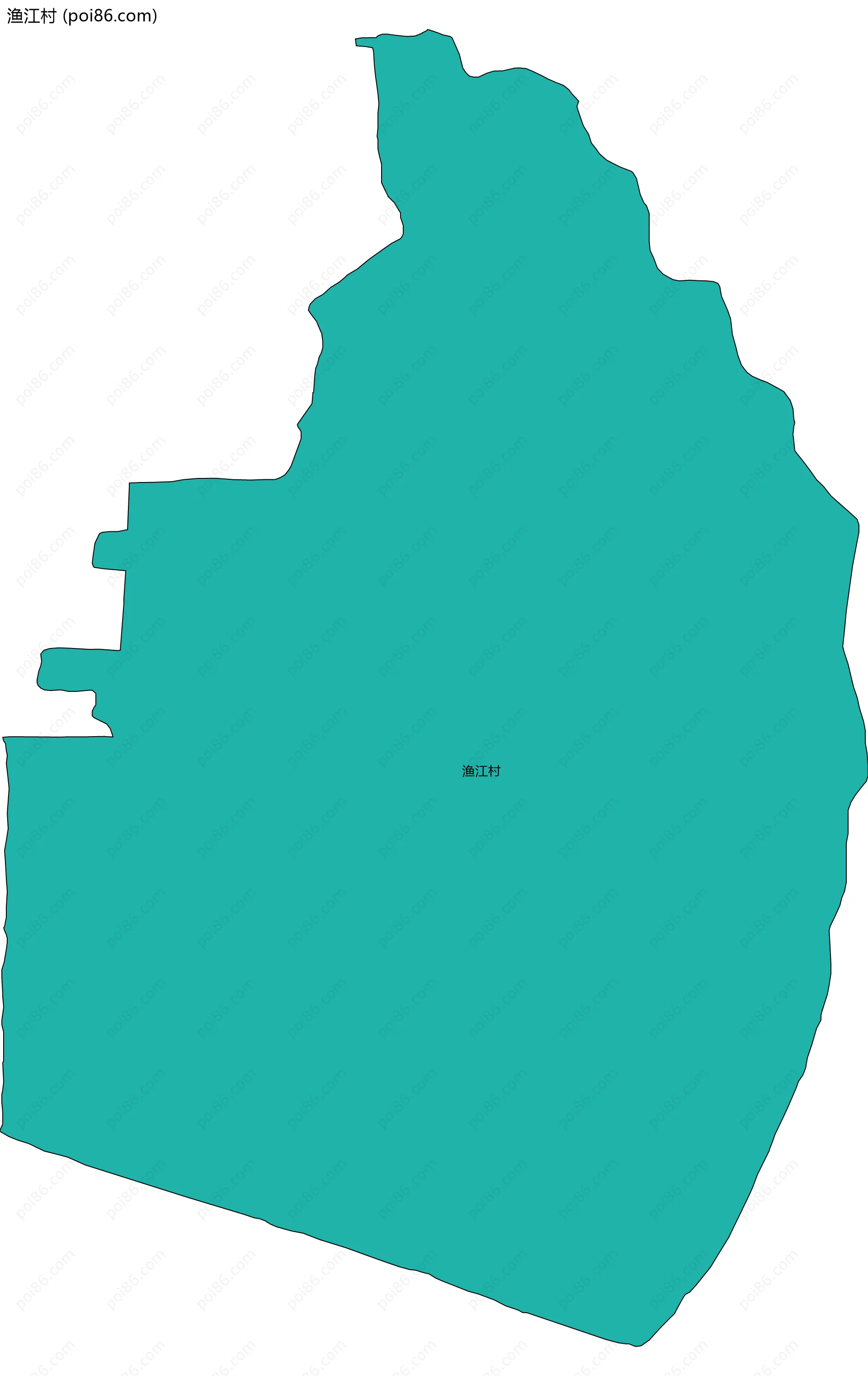 渔江村边界地图